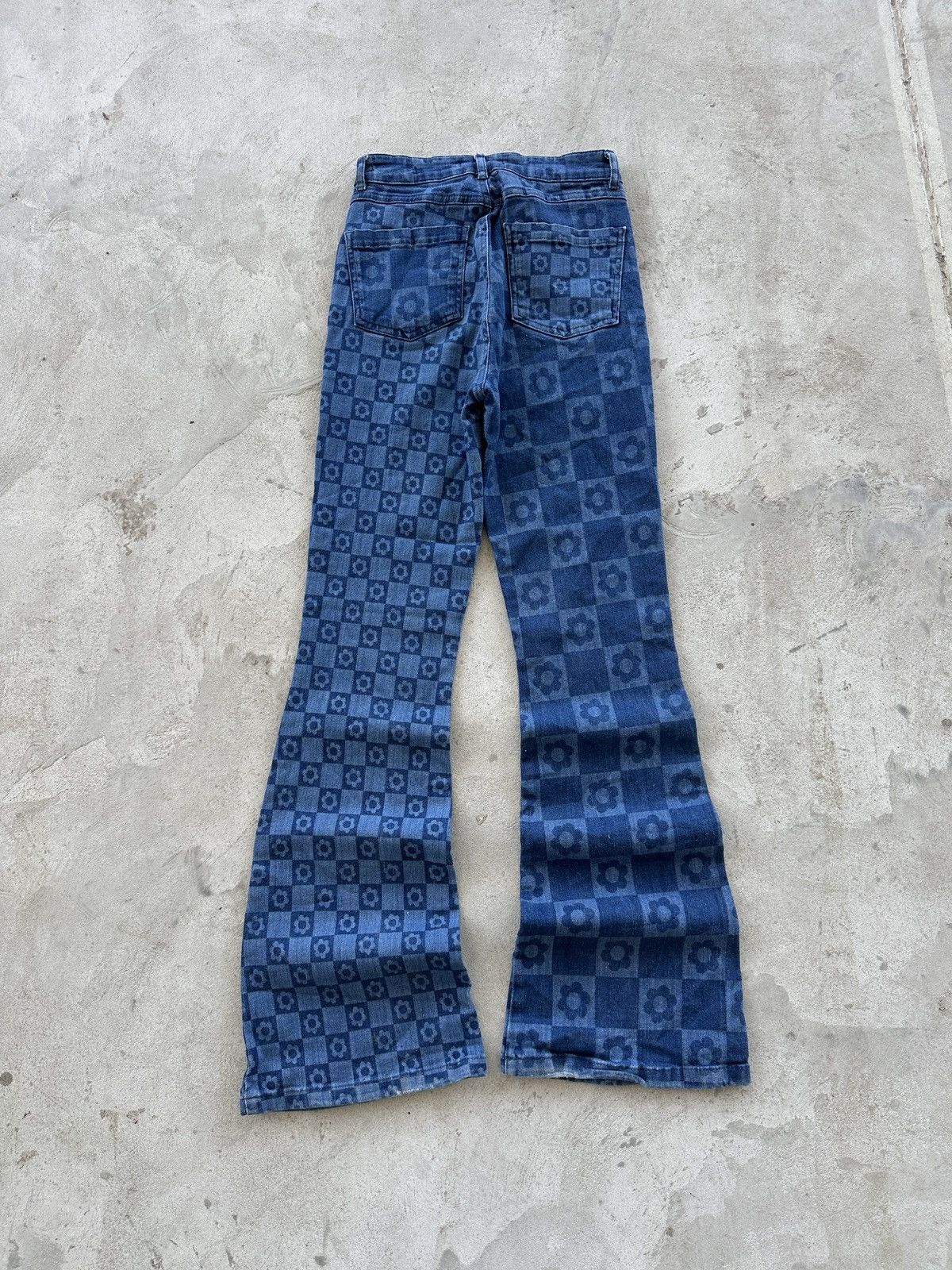 Jaded London Jaded London Y2K Skinny Flare Printed Denim Jeans Size W26 Size 26" / US 2 / IT 38 - 4 Thumbnail