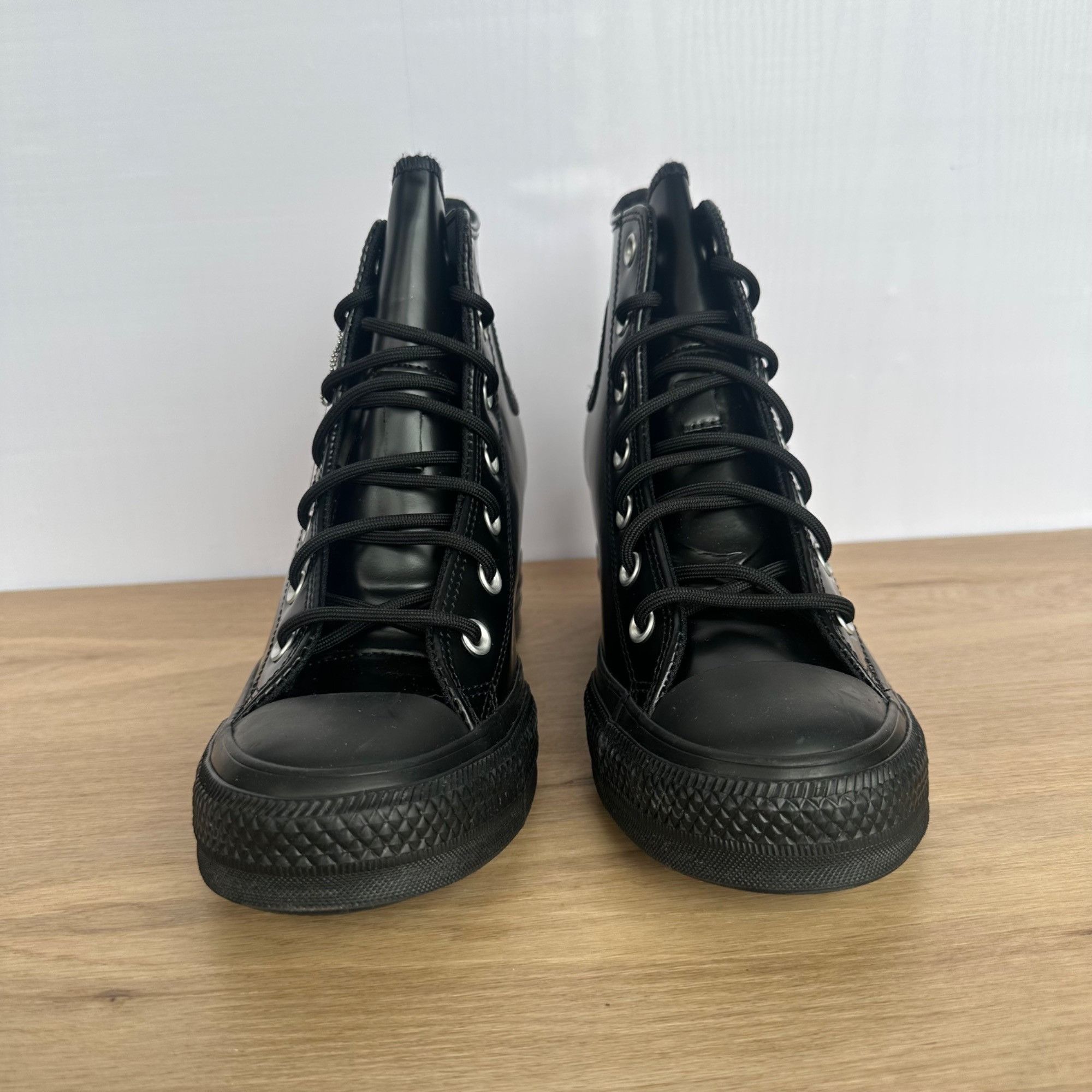 Converse ✨Converse Chuck Taylor Wedge Platform Leather Sz 10.5 Womens Size US 10.5 / IT 40.5 - 4 Thumbnail