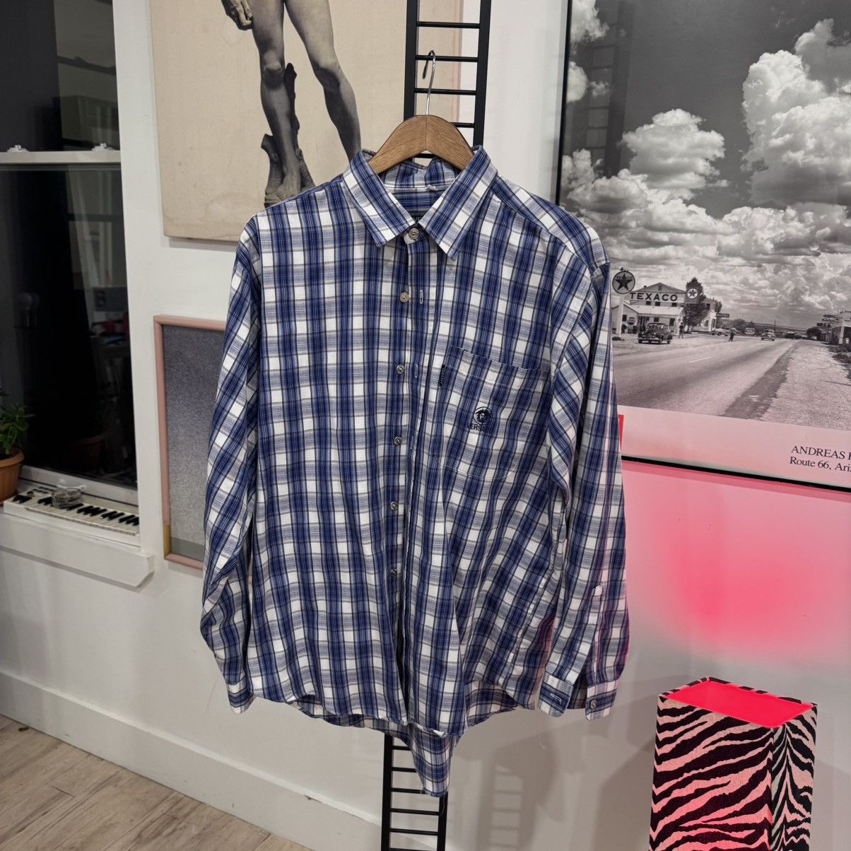 Versace Jeans Couture Vintage Versace Jeans Couture Plaid Shirt 💙 Size US M / EU 48-50 / 2 - 2 Thumbnail