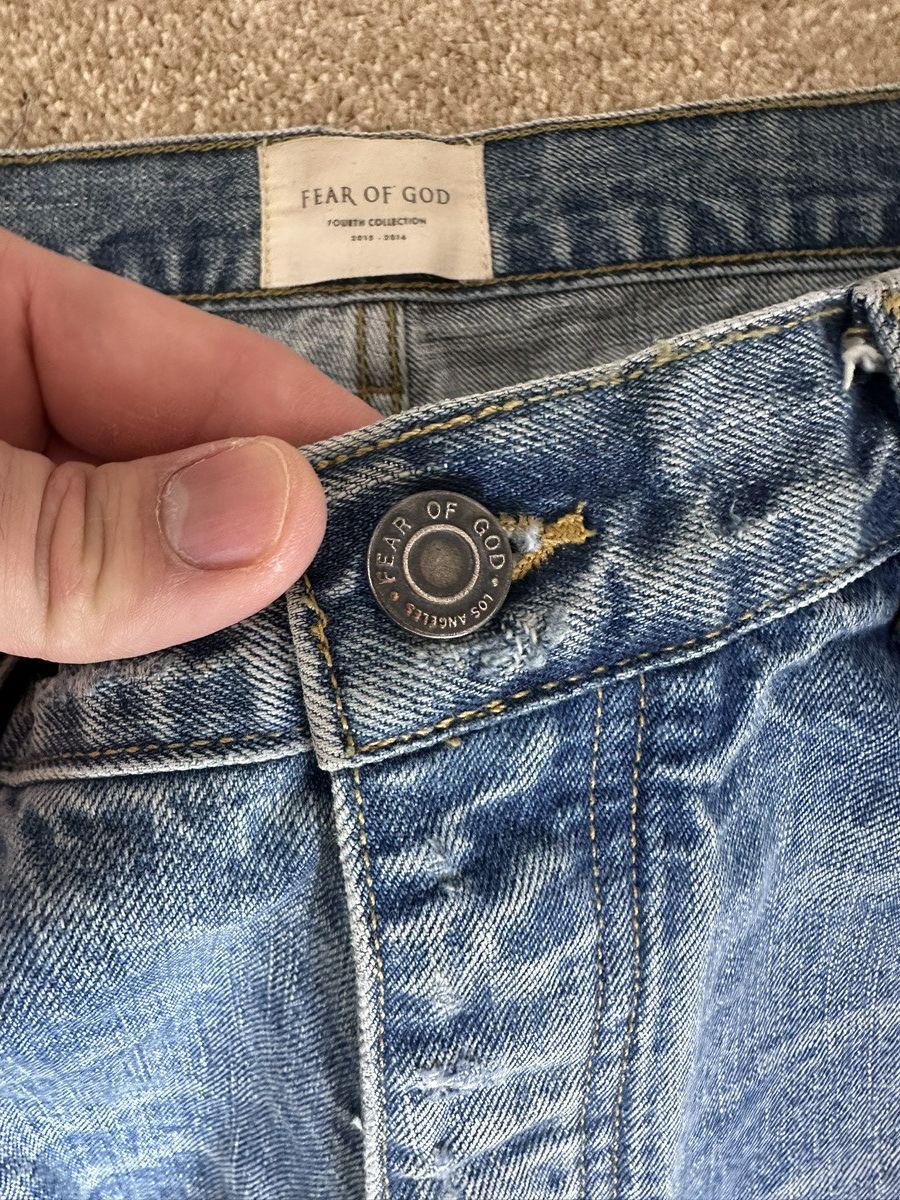 Fear of God Fourth Collection Second Batch Indigo Jeans Size US 35 - 5 Thumbnail