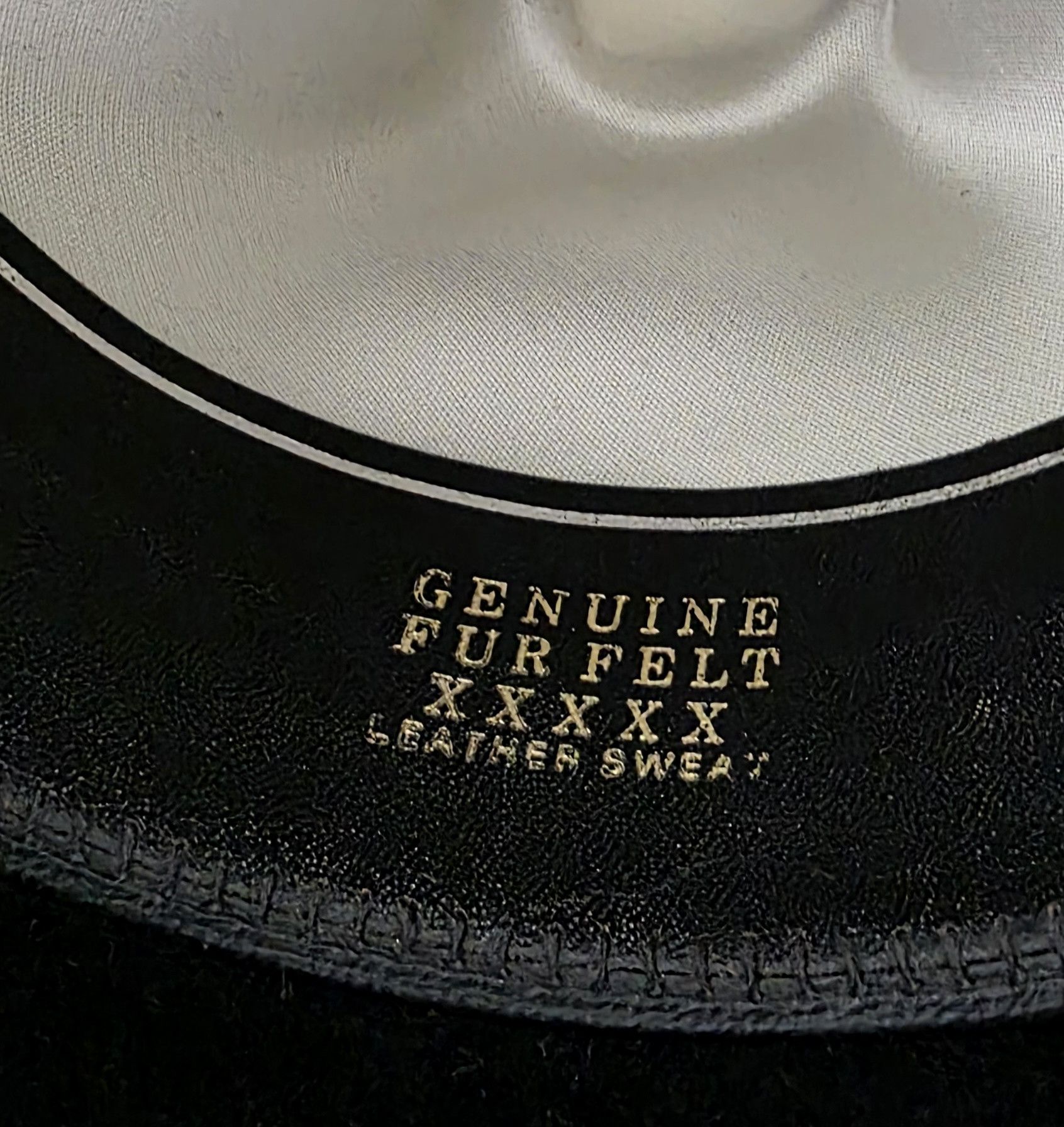 Vintage Vintage Beaver Brand 5x Fur Felt Black Cowboy Hat Sz 7 1/4 Size ONE SIZE - 10 Thumbnail