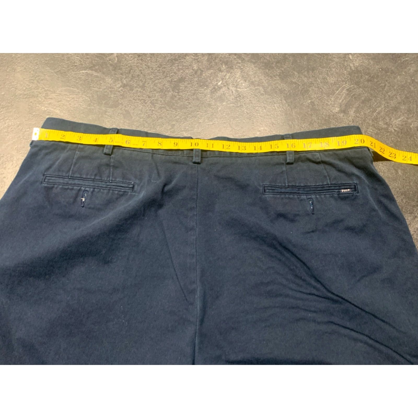 Polo Ralph Lauren VINTAGE Polo Ralph Lauren Chino Shorts Mens 42 Regular Fit Flat Front Navy Green Stretch Men Size US XL / EU 56 / 4 - 6 Thumbnail