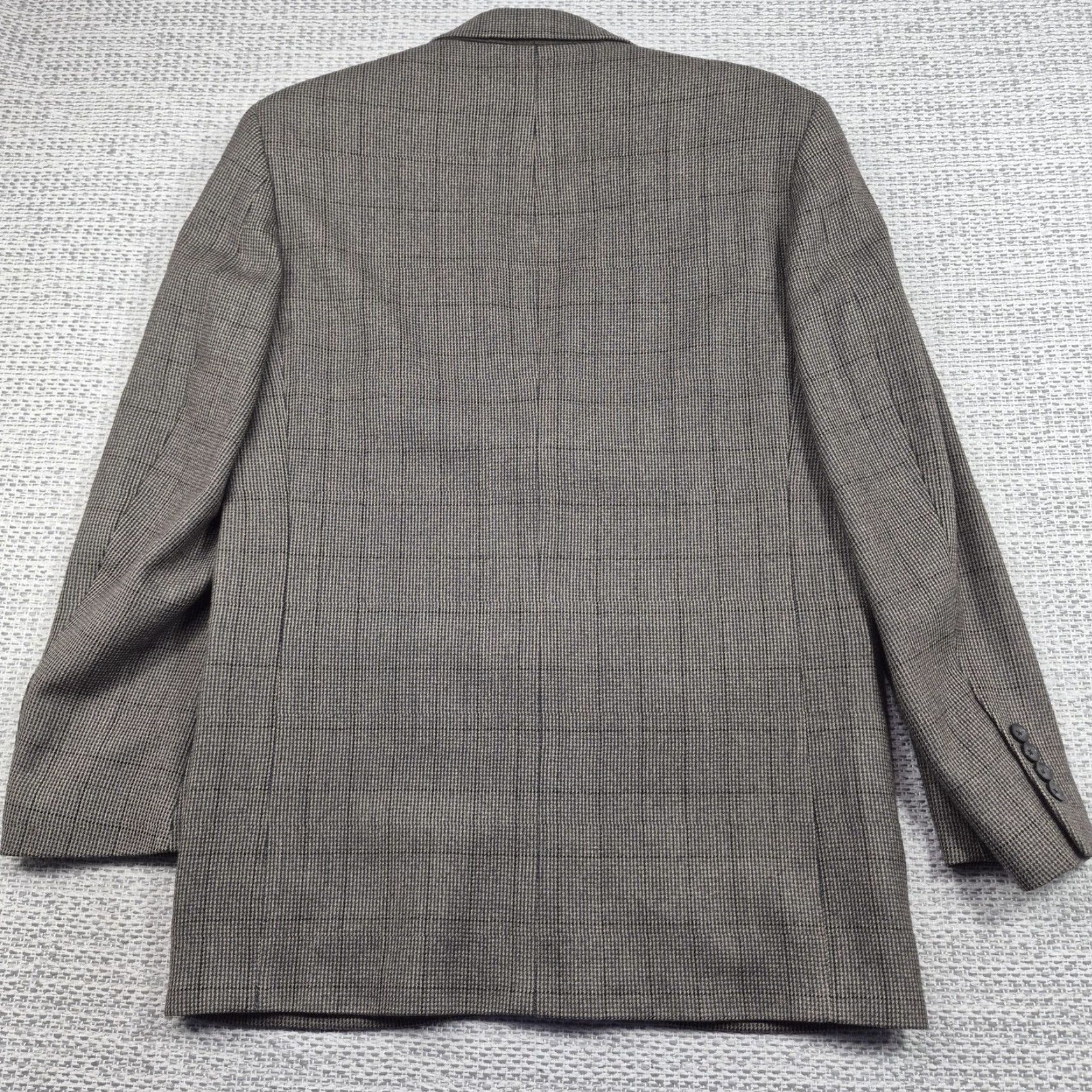 Oscar De La Renta Oscar de la Renta Blazer Mens 38R Wool Cashmere Check Tweed Sport Coat Size 38R - 2 Thumbnail