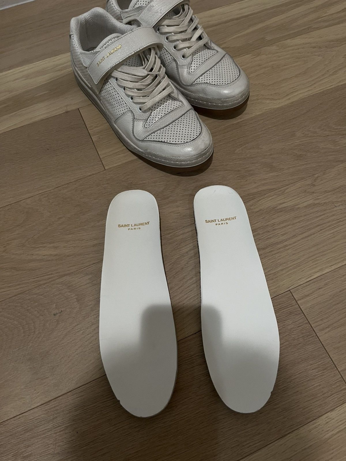 Saint Laurent Paris SL24 Perforated Leather Sneakers. Size 8 Size US 8 / EU 41 - 17 Thumbnail