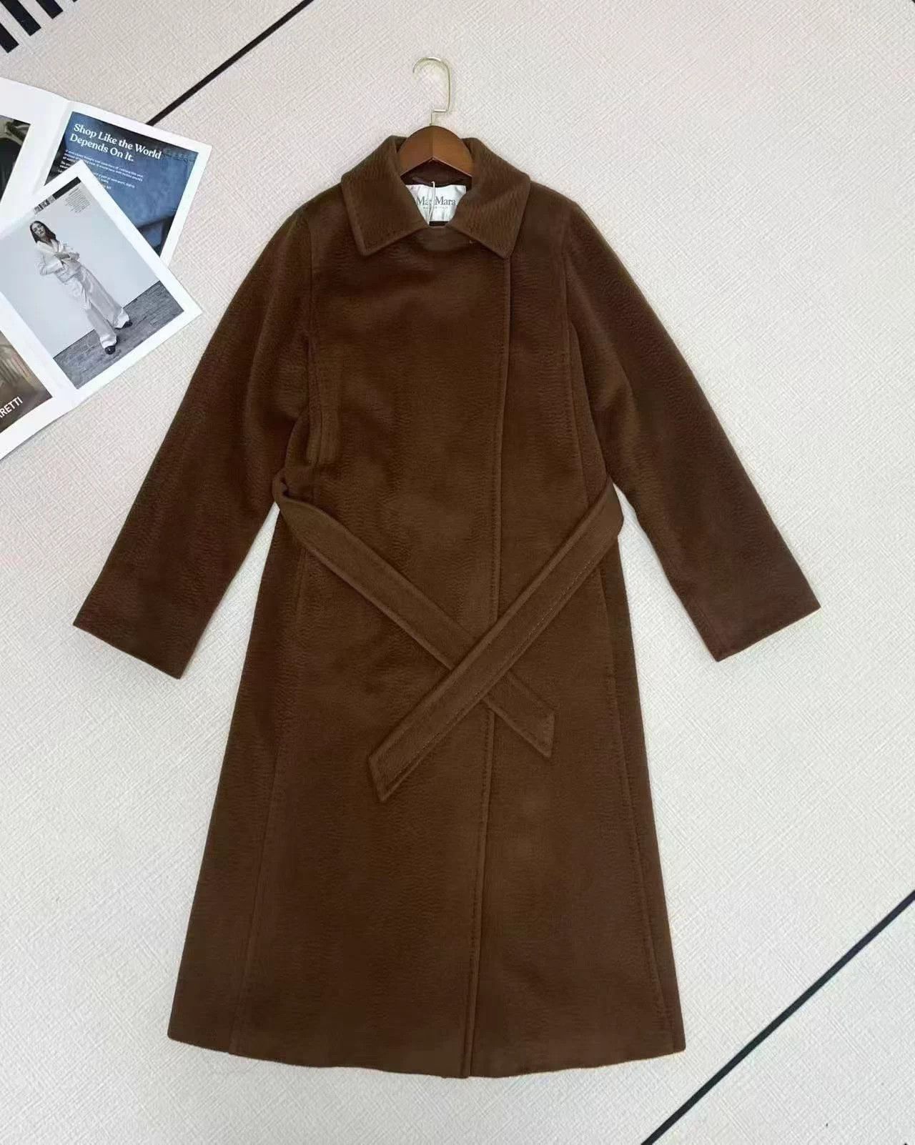 Max Mara MaxMara 100% Camel Hair Overcoat Hazelnut Brown 36 IT Size S / US 4 / IT 40 - 1 Thumbnail