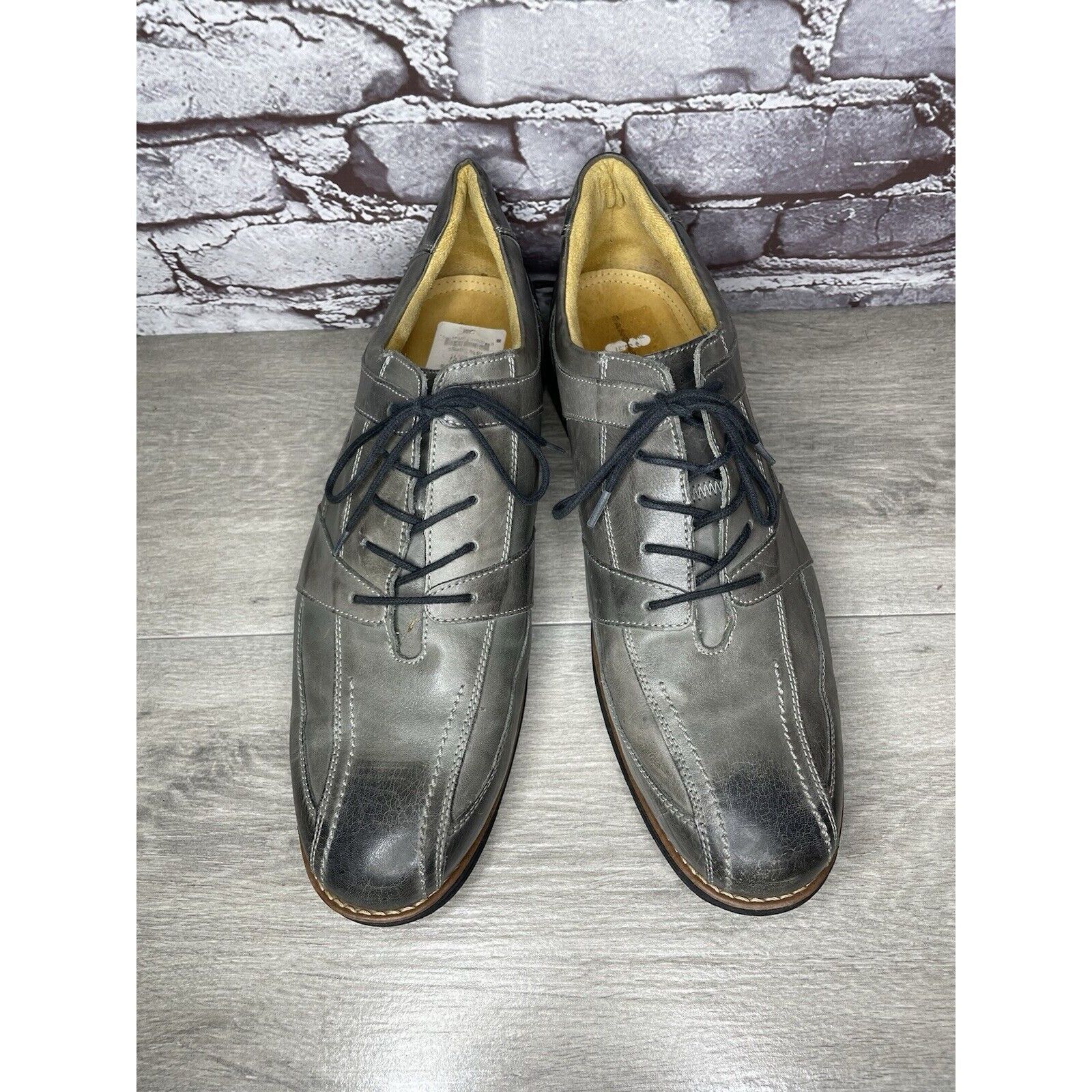 Sandro Moscoloni Sandro Moscoloni Gray Leather Bicycle Toe Oxfords Lace Shoes Size US 13 / EU 46 - 20 Thumbnail