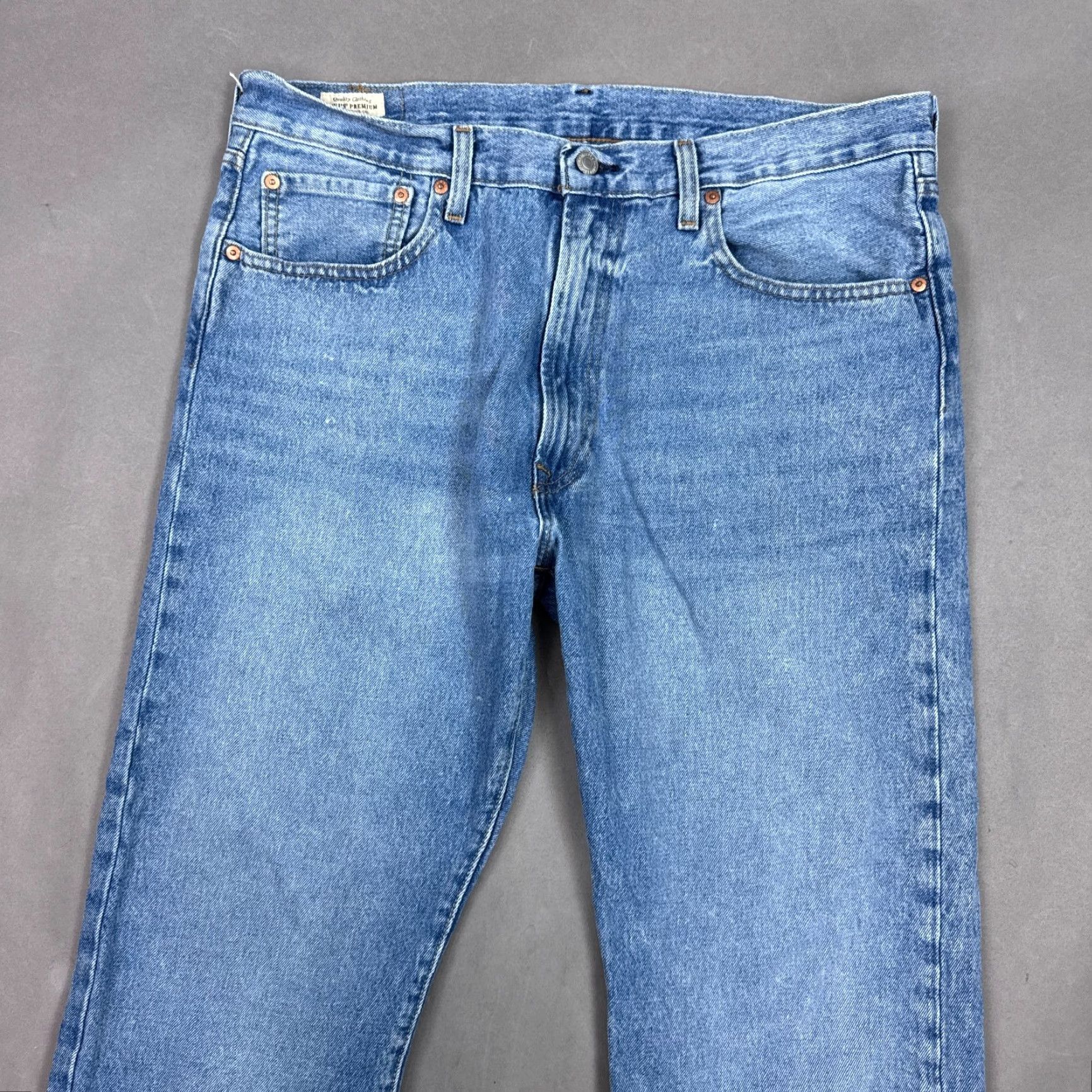 Levi's Levi's Jeans 36x30 Blue Denim 551 Straight Denim Pants Faded Washout Vintage Mens Regular Jeans Boys Girls Size US 36 / EU 52 - 2 Thumbnail