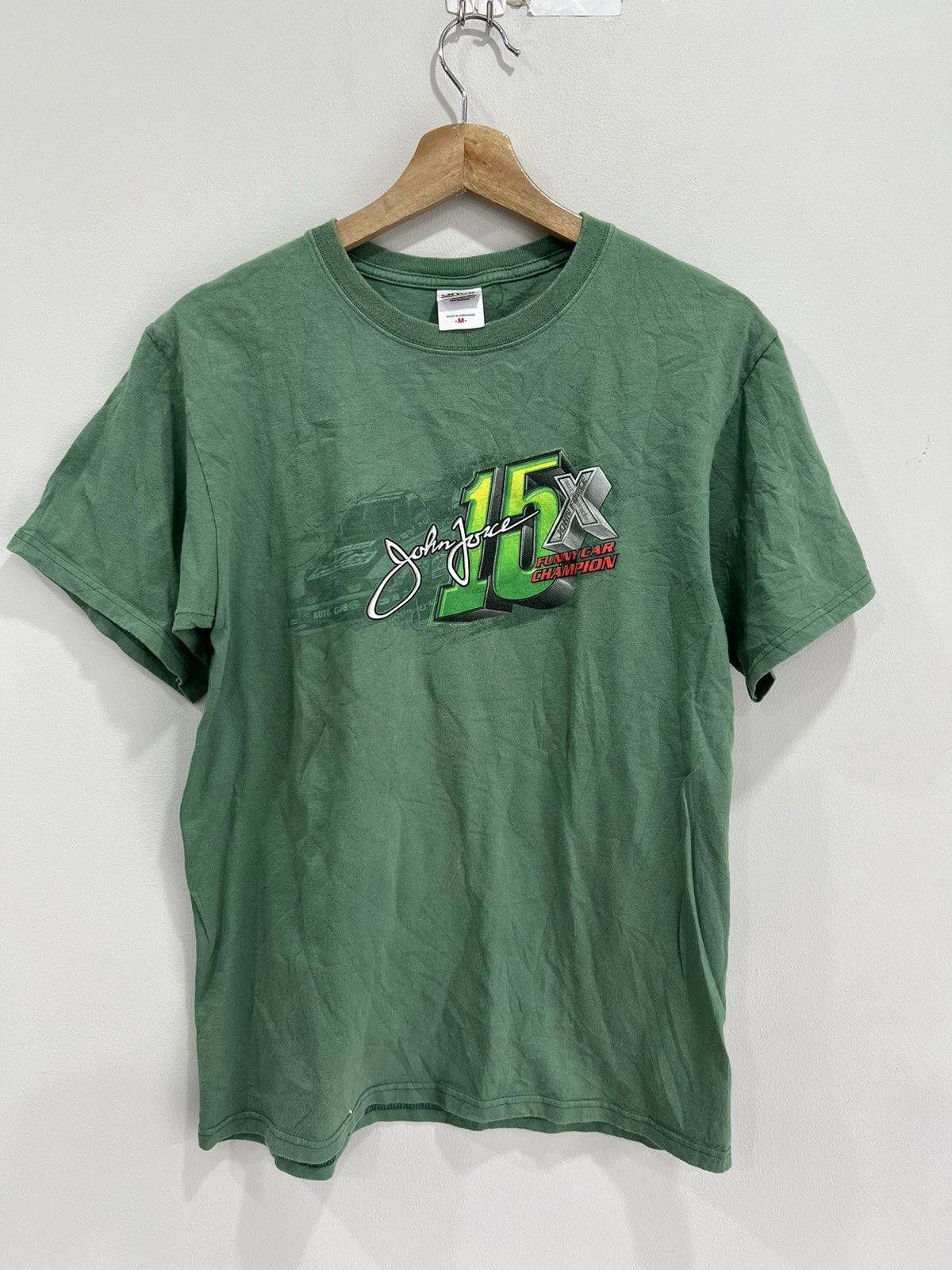 Vintage Vintage John Force Racing Tee shirt green Size US M / EU 48-50 / 2 - 1 Thumbnail