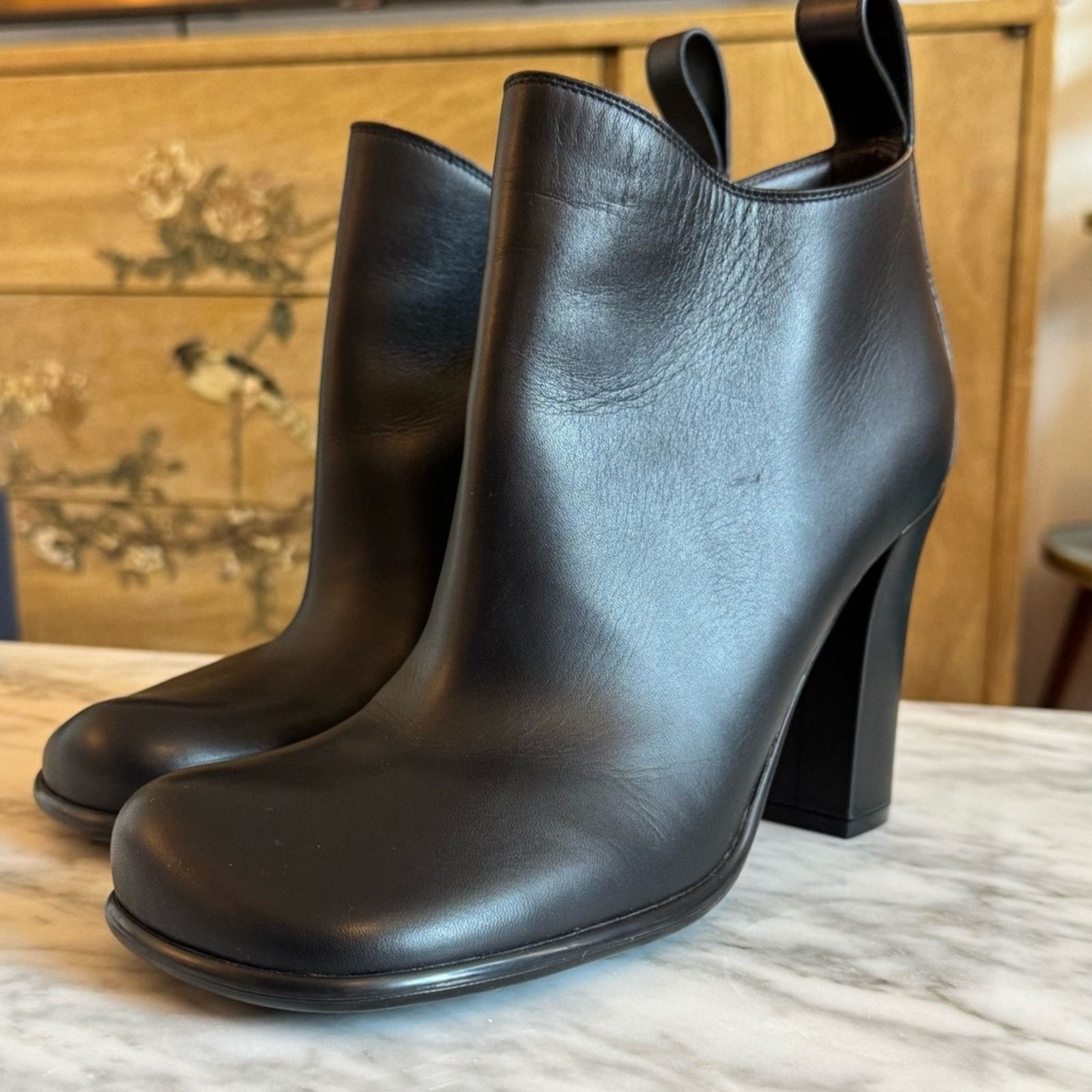 Bottega Veneta Bottega Black Leather Ankle Boots Size US 9 / IT 39 - 4 Thumbnail