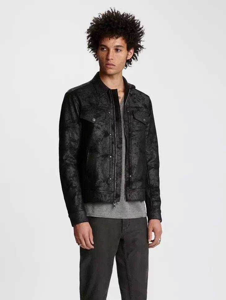 John Varvatos Foil Printed Trucker Jacket. Size XL Size US XL / EU 56 / 4 - 1 Thumbnail