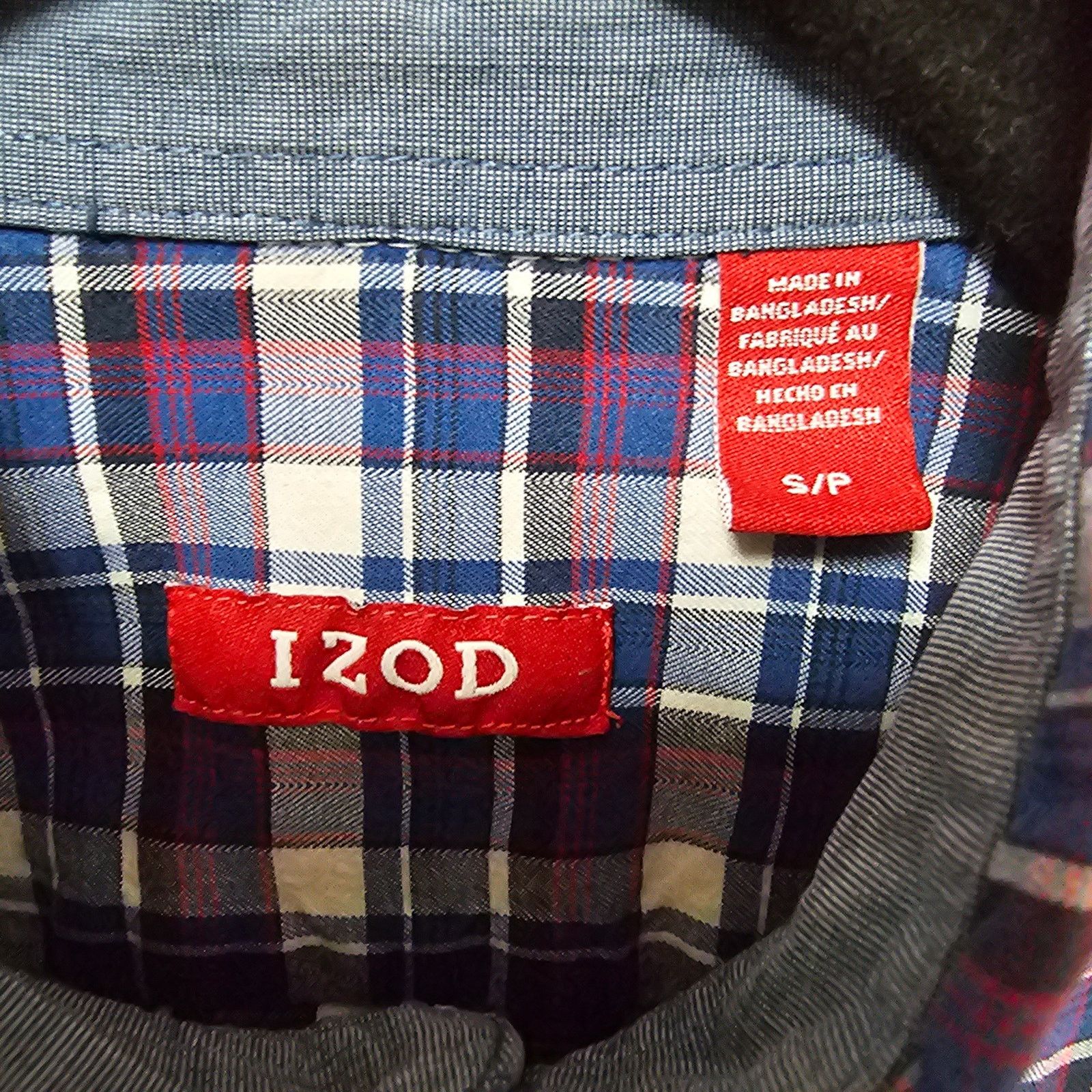 Izod Men's IZOD Heritage Tartan Blue/Red/White Shirt Size Small Size US S / EU 44-46 / 1 - 3 Thumbnail