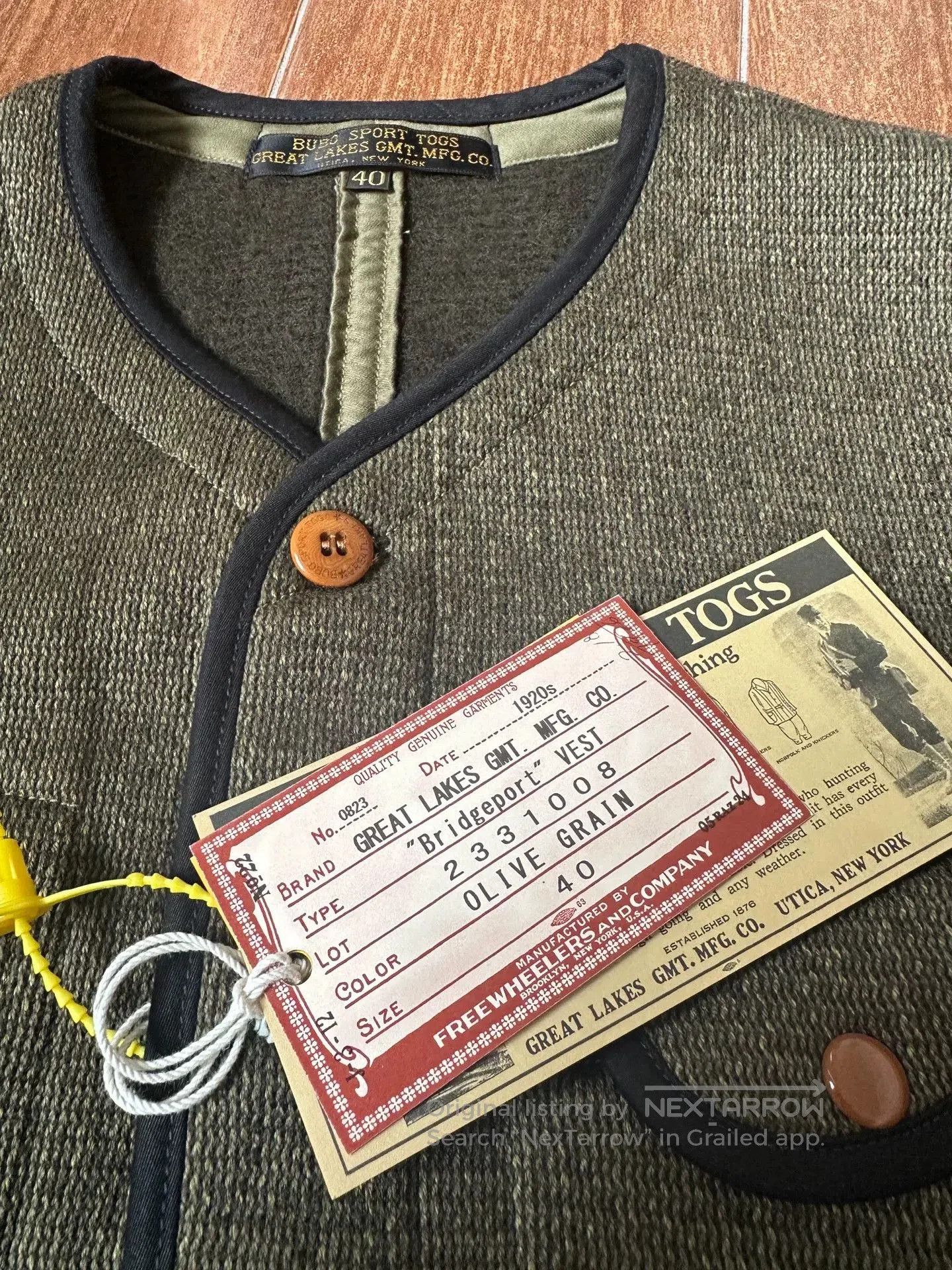 Freewheelers Vintage Bridgeport Wool Vest. Size US S / EU 44-46 / 1 - 3 Thumbnail