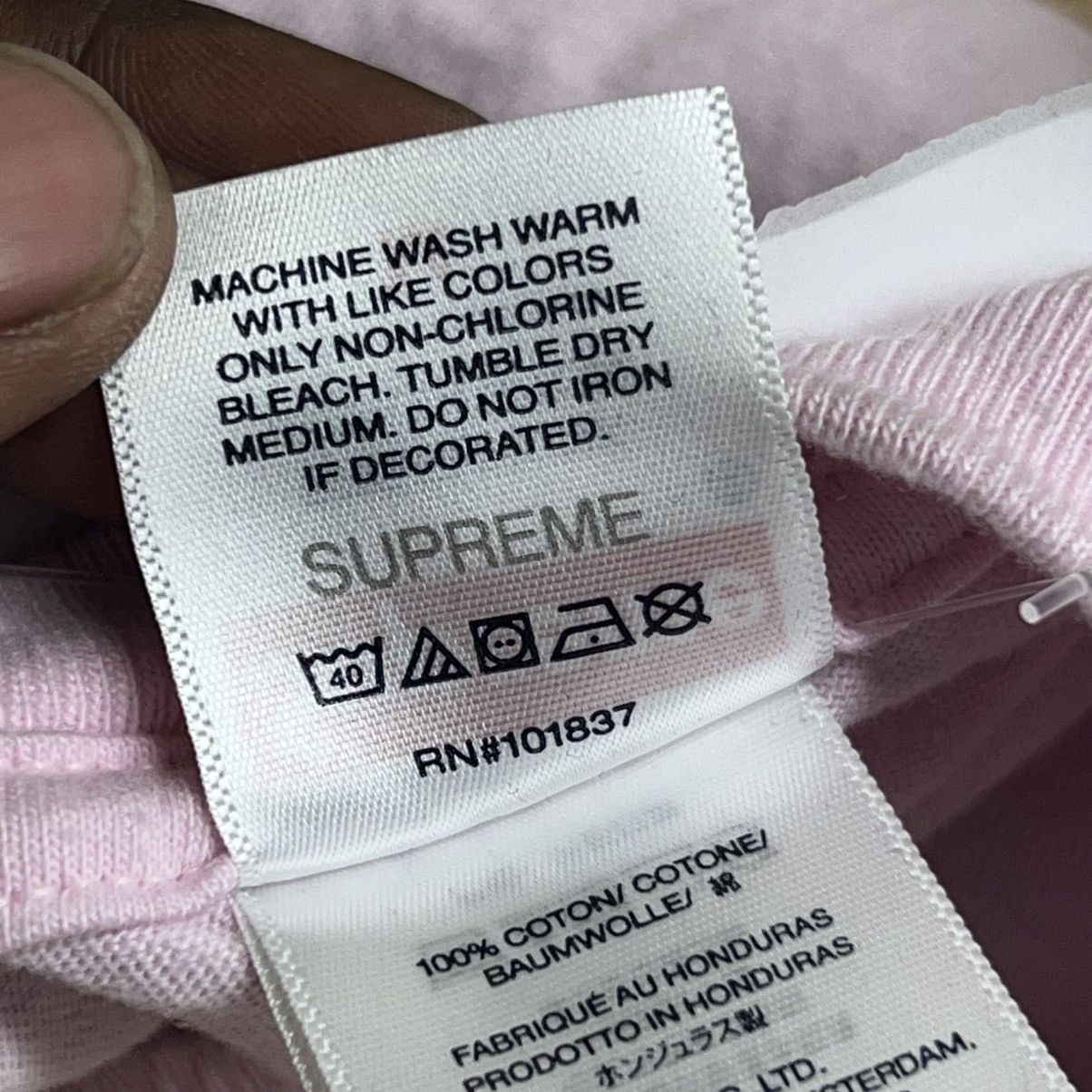 Supreme Supreme Connect Tee Light Pink Size US M / EU 48-50 / 2 - 6 Thumbnail