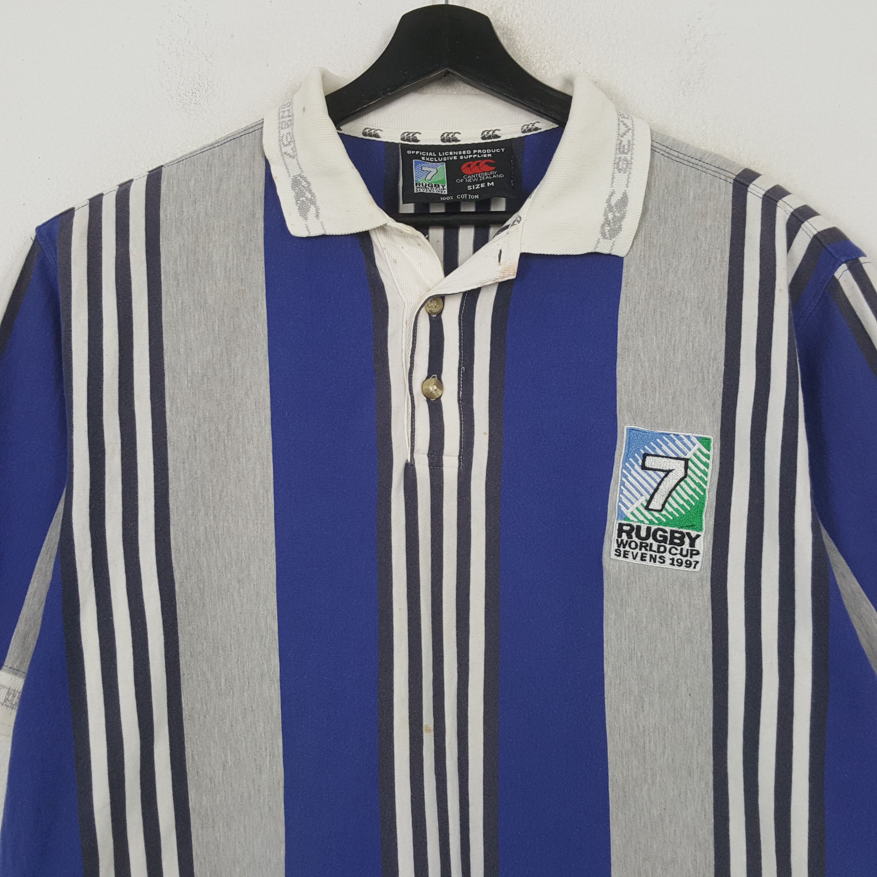Canterbury of New Zealand Canterbury 7 Rugby World Cup Sevens 1997 Polos RR23 Size US L / EU 52-54 / 3 - 2 Thumbnail
