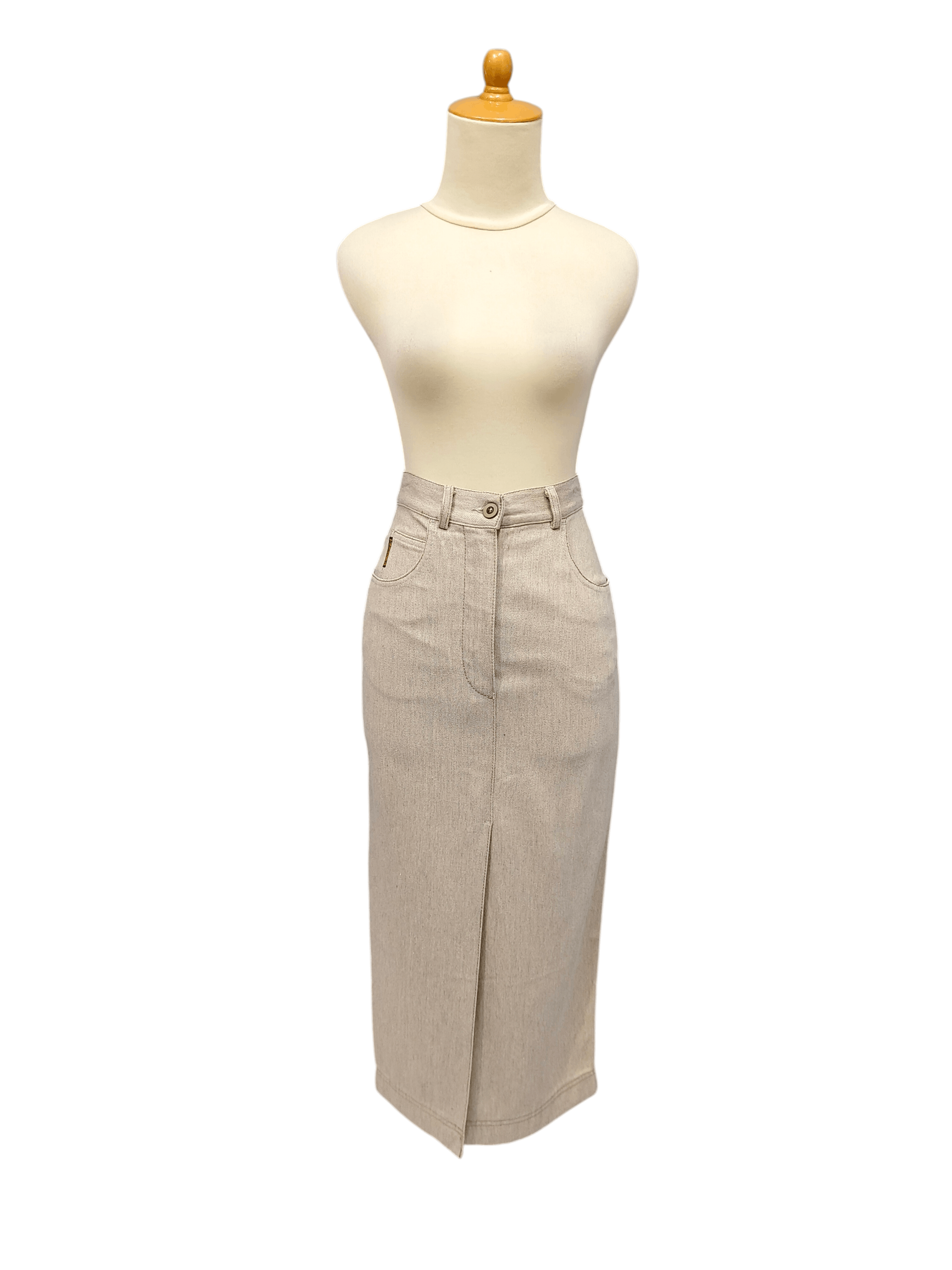 Armani 80s Armani Jeans🔥Clean Minimal Silhouette Denim Skirt Size 28" / US 6 / IT 42 - 1 Thumbnail