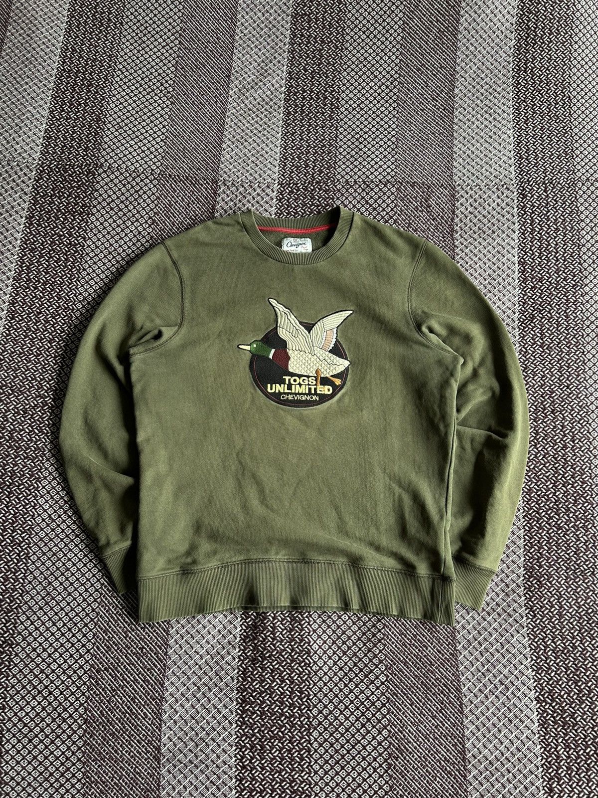 Chevignon × Vintage Chevignon Unlimited Sweatshirt Olive Green Streetwear Size S Size US S / EU 44-46 / 1 - 1 Thumbnail