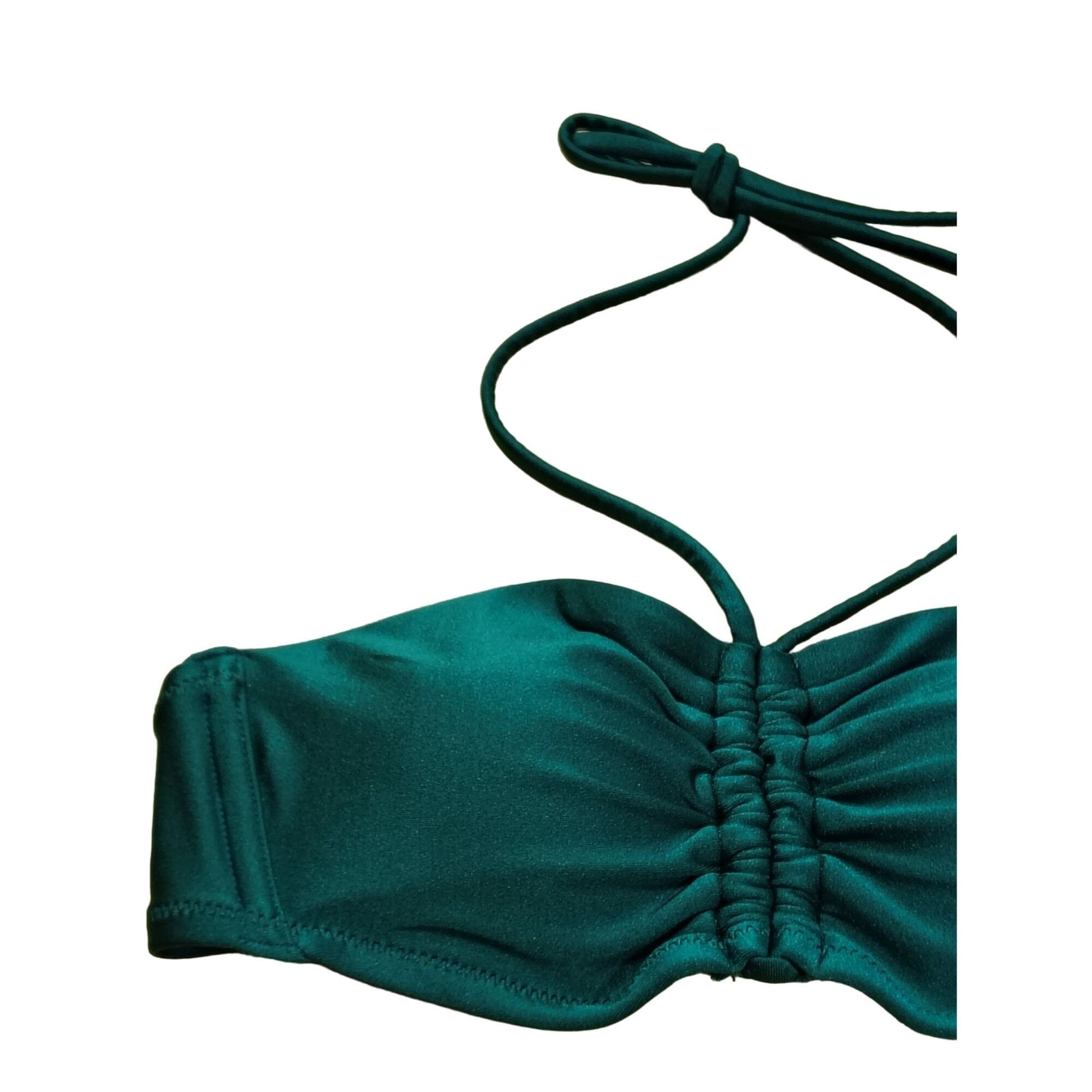 Other Shade & Shore - Women's Shirred Front Halter Bandeau Bikini Size ONE SIZE - 13 Thumbnail