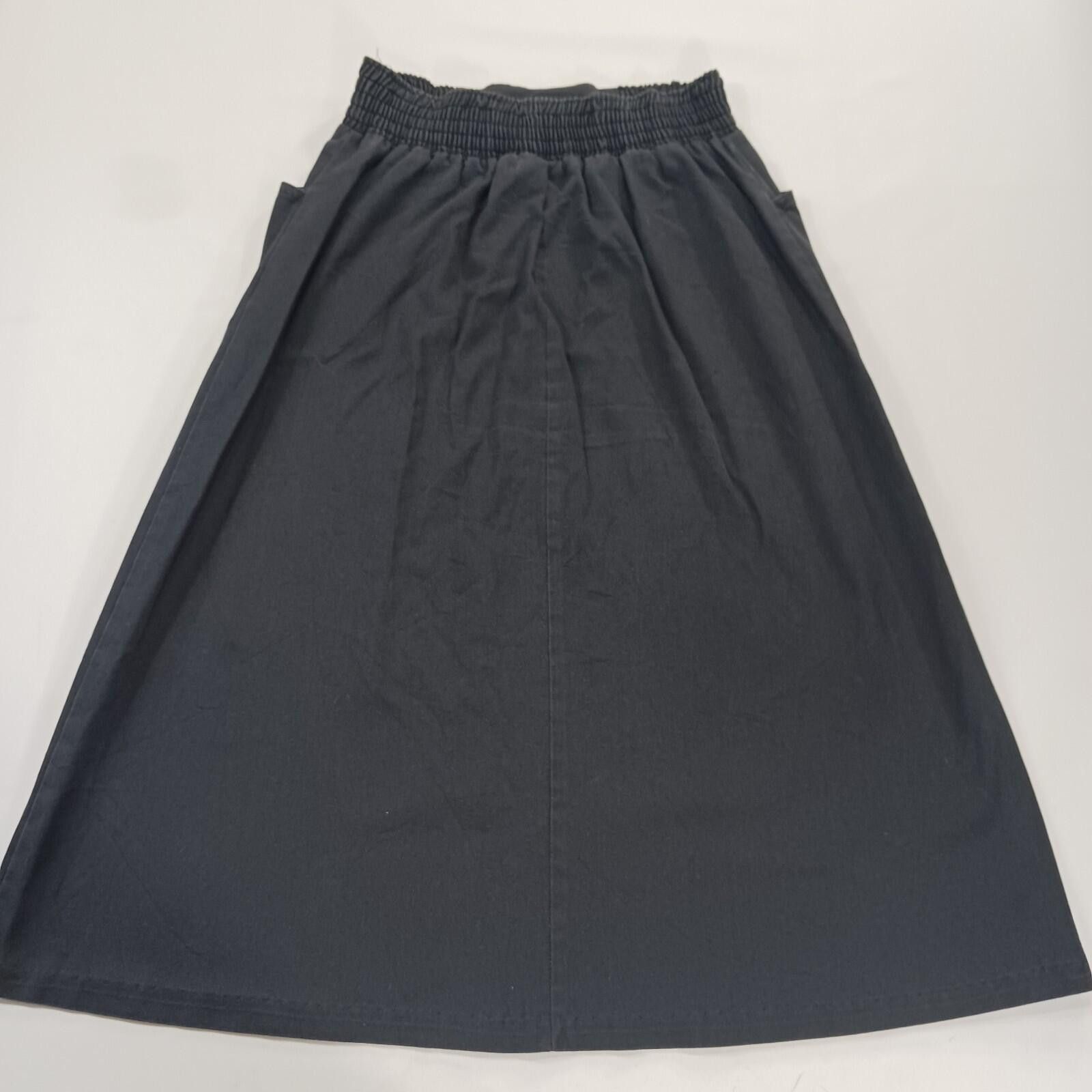 Other Vintage Anthony Collection Women BLK Elastic Waist Skirt 12 Size 34" / US 12 / IT 48 - 2 Thumbnail