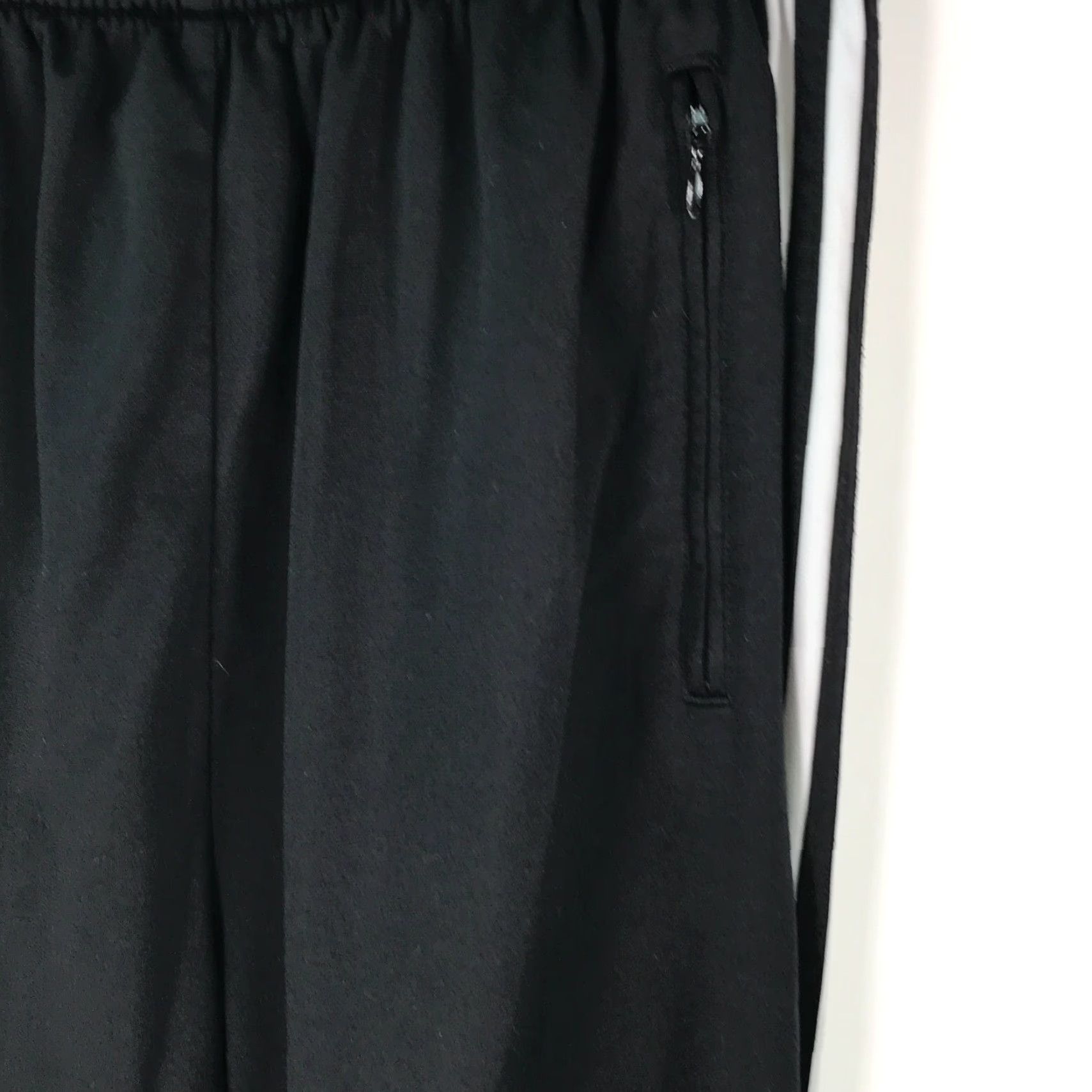 Adidas Adidas Men's Black Track Pants Size L | Straight Fit, Elastic Waist, Athletic | Sports Activewear, Striped Size US 32 / EU 48 - 3 Thumbnail