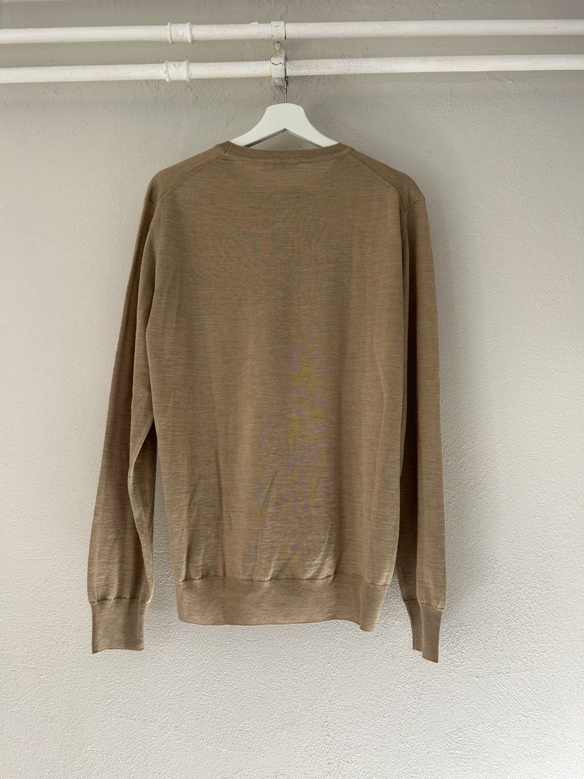 Jil Sander Jil Sander Beige Wool-Silk Blend Sweater Size US XL / EU 56 / 4 - 5 Thumbnail
