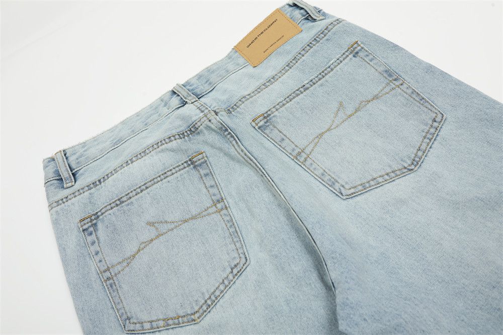 Jean Punk men's loose gradient distressed washed flared jeans Size US 32 / EU 48 - 6 Thumbnail