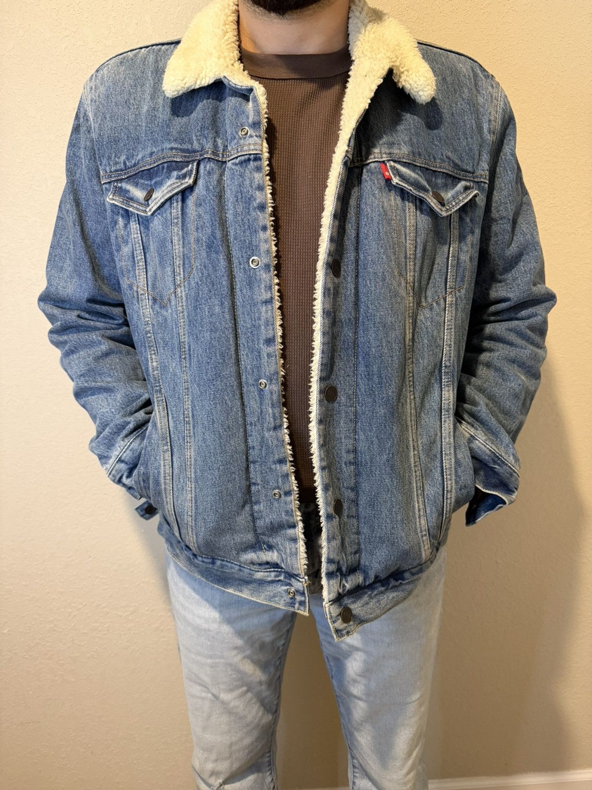 Levi's Vintage Clothing Levi’s Sherpa lined Denim jacket Size US XL / EU 56 / 4 - 1 Thumbnail