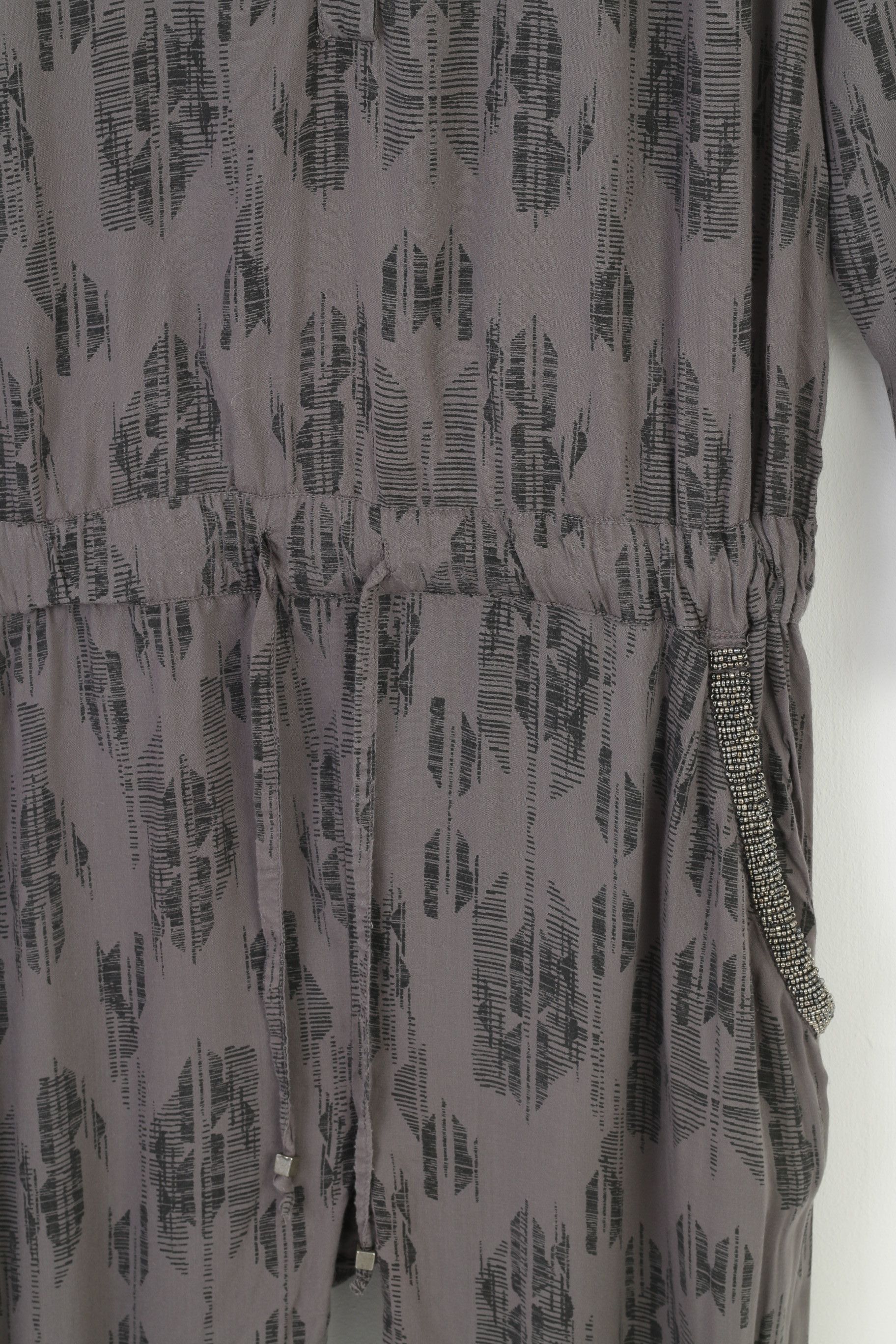 Vintage Denim Hunter Woman 38 M Jumpsuit Viscose Grey 10550 Size 27" / US 4 / IT 40 - 4 Thumbnail