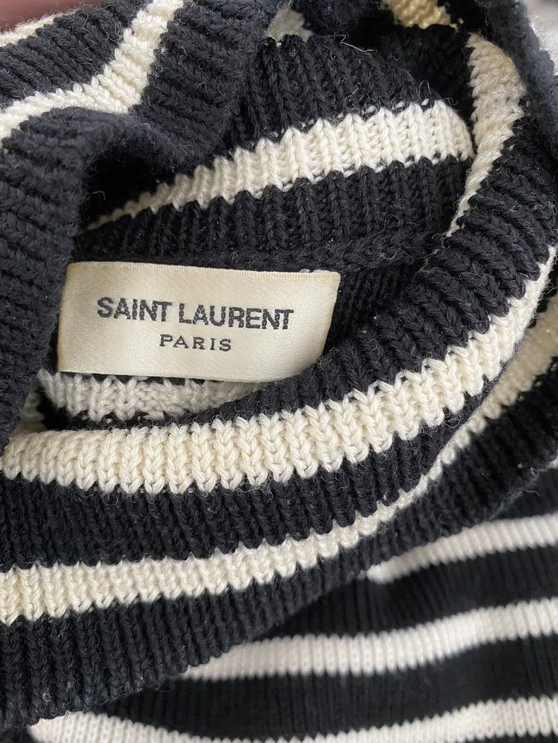Saint Laurent Paris black and white striped turtleneck sweater-2507 Size US XL / EU 56 / 4 - 4 Thumbnail
