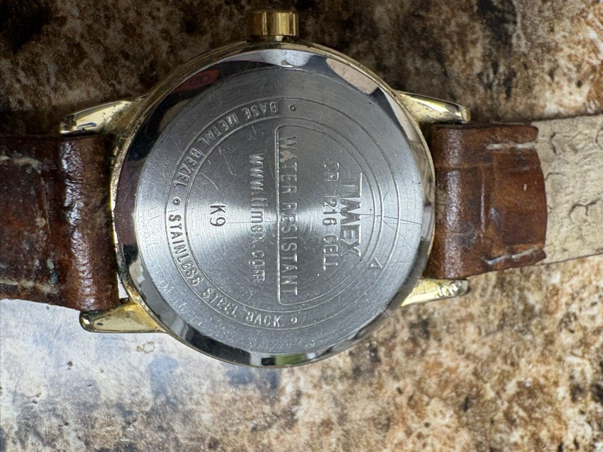 Timex Vintage Indiglo Women Gold Brown Leather Quartz Analog Watch Size ONE SIZE - 4 Thumbnail