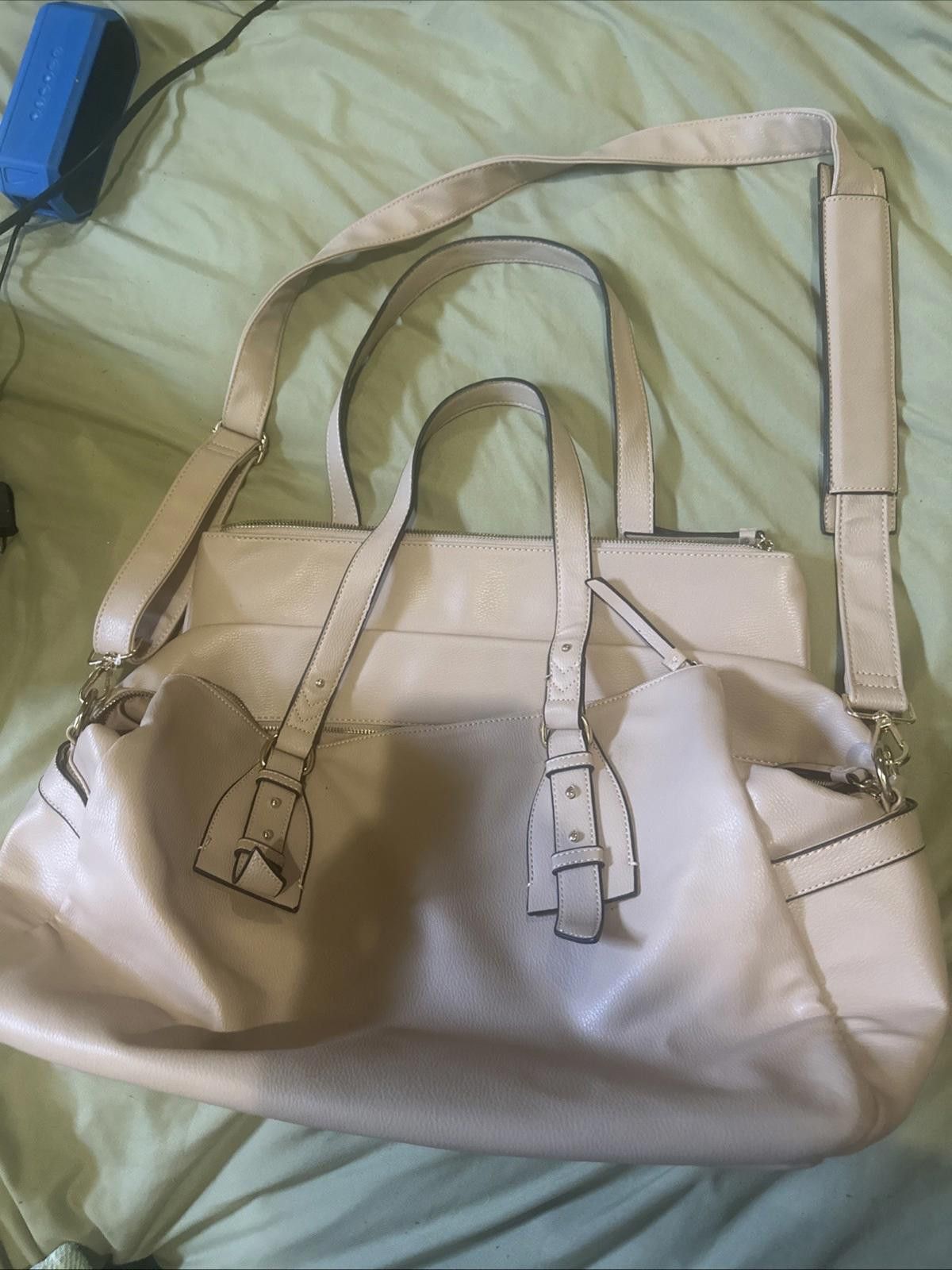 The Unbranded Brand Like Oversized Purse Beige Satchel Size ONE SIZE - 4 Thumbnail