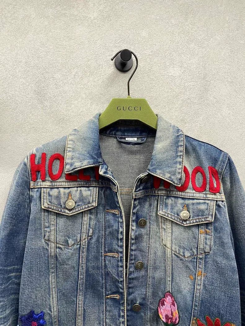 Gucci Gucci Blue jacket with floral lapel Size XS / US 0-2 / IT 36-38 - 4 Thumbnail