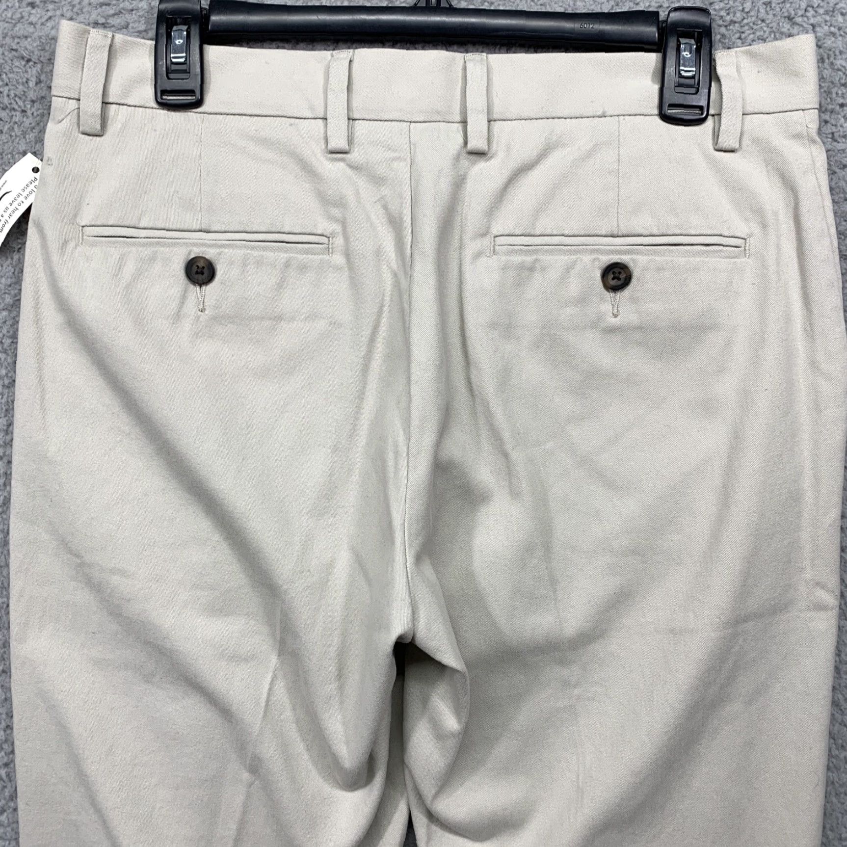 Essentials Amazon Essentials Pants Men's 32Wx31L Slim Flat Front Beig e Cotton Blend Back Pockets NWT Size US 32 / EU 48 - 5 Thumbnail