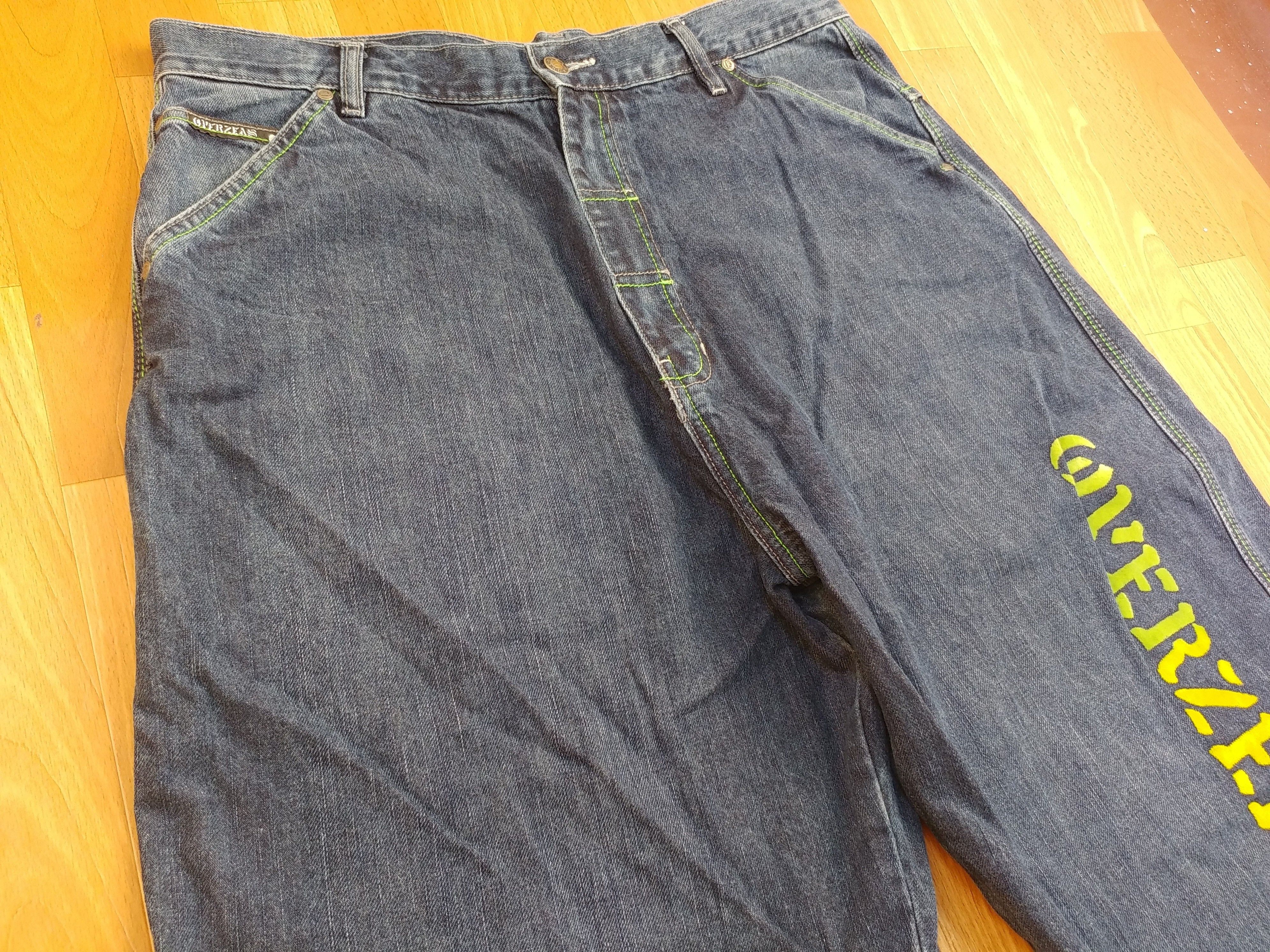 Vintage Overseas jeans shorts, vintage denim hip hop, 90s, size W 34 Size US 34 / EU 50 - 11 Thumbnail