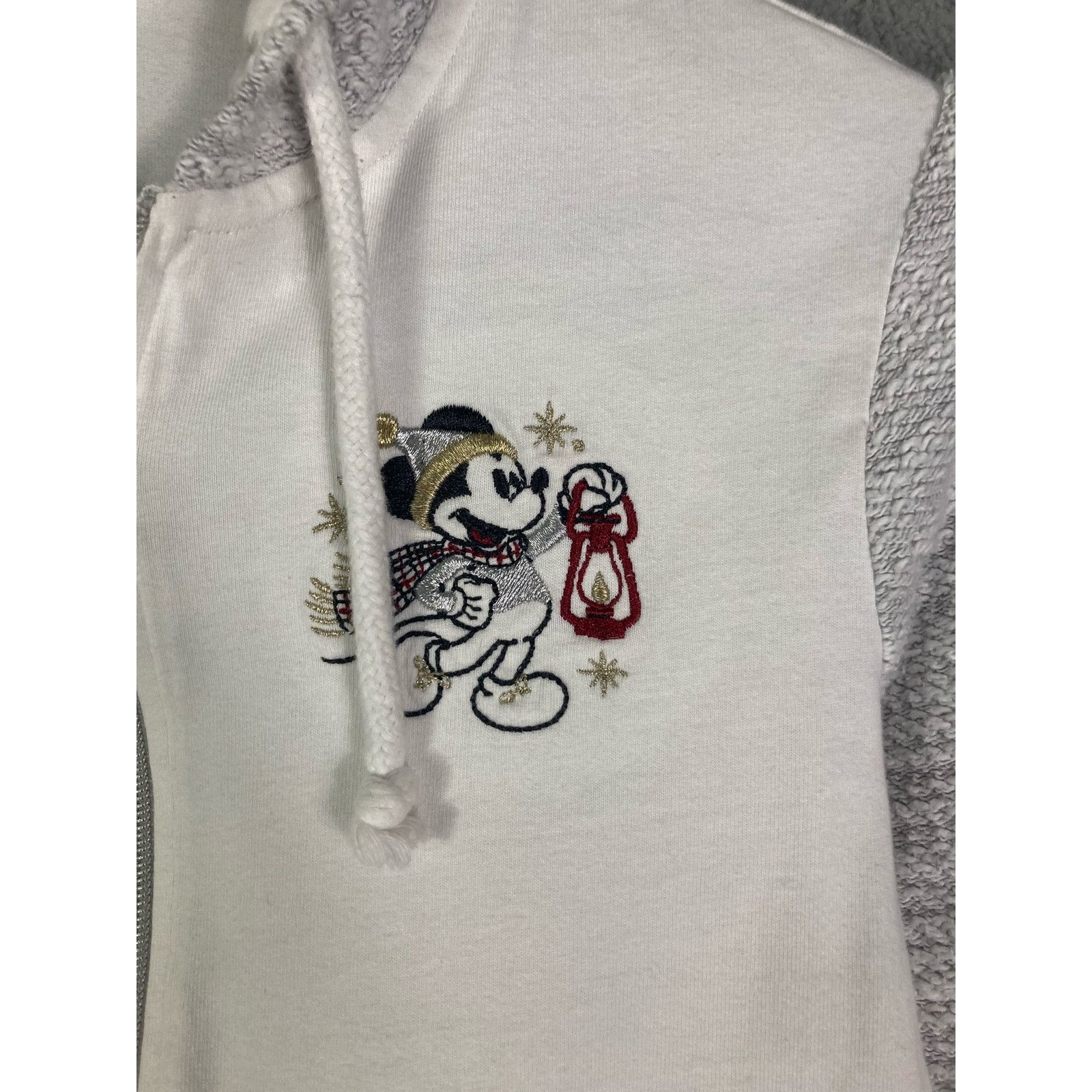 Disney Disney Parks Christmas Kids XS Zip Hoodie White Mickey Size XS / US 0-2 / IT 36-38 - 4 Thumbnail