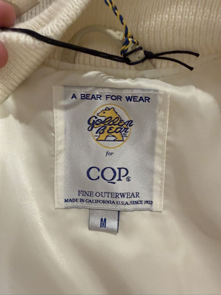 CQP DEADSTOCK White & Creme Bomber USA MADE Size US M / EU 48-50 / 2 - 5 Thumbnail