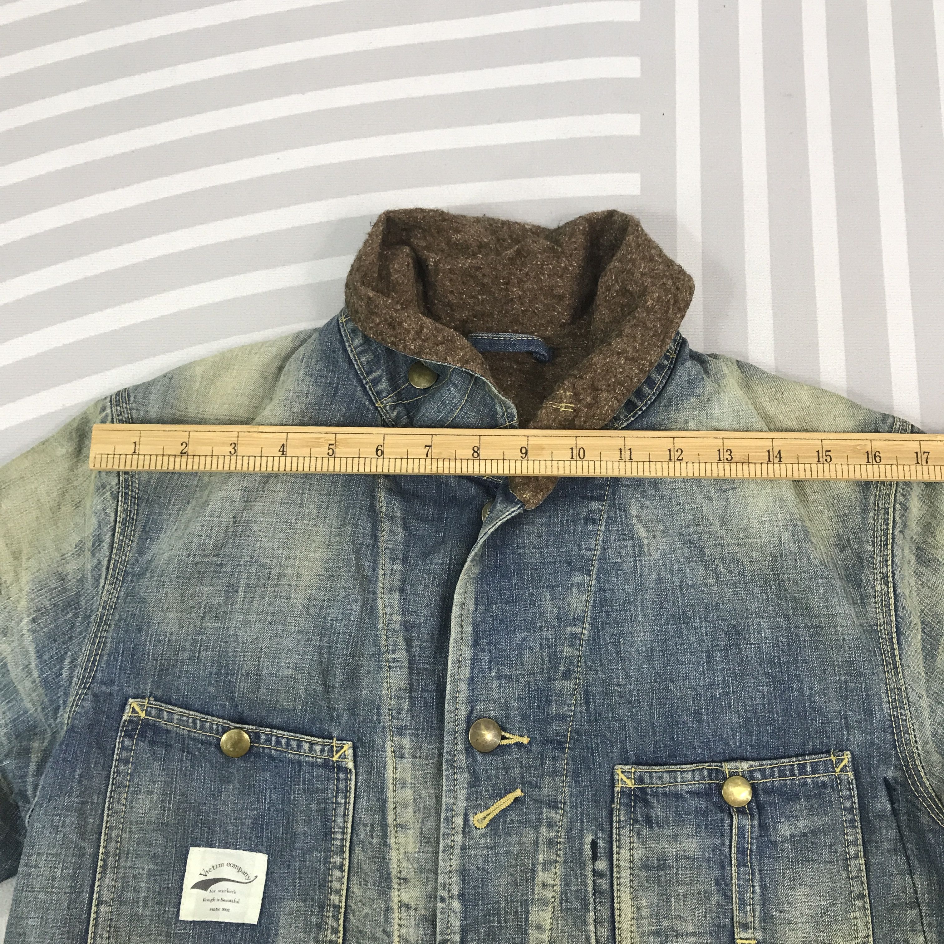 Vintage Vintage Vietim Company Button Rusty denim faded Jacket Size US M / EU 48-50 / 2 - 5 Thumbnail