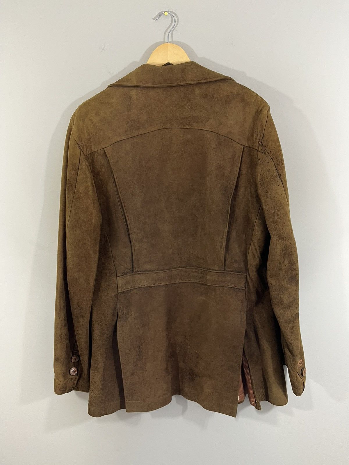 Vintage Suede 70s Western Cowboy Blazer Leather Jacket Size US L / EU 52-54 / 3 - 3 Thumbnail