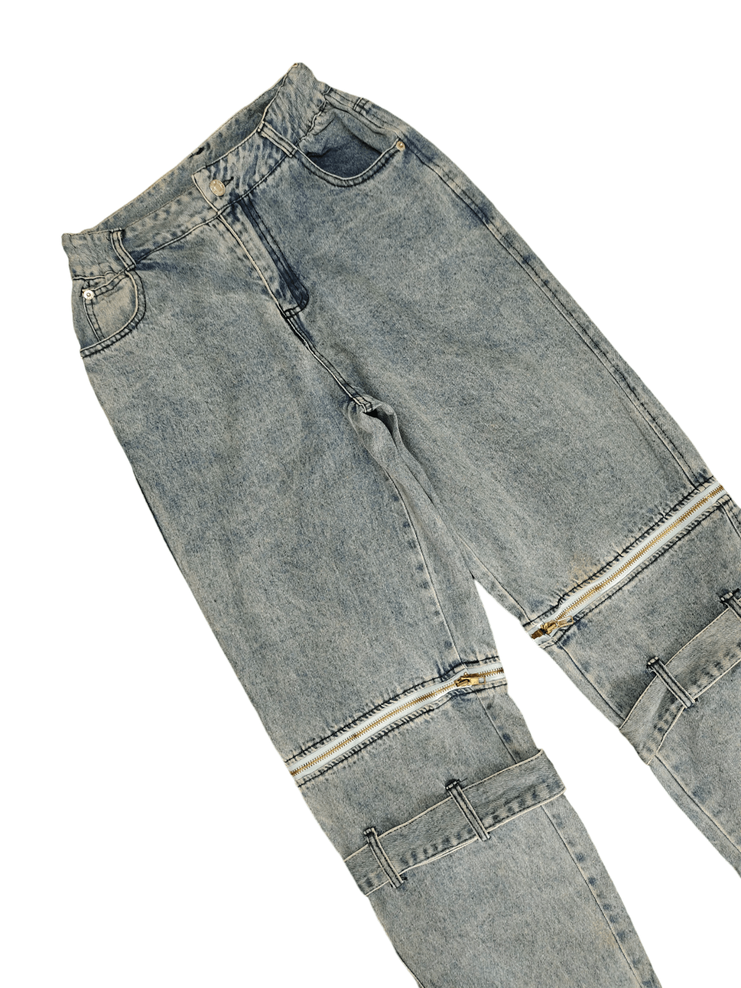 Hysteric Glamour Ahstudio Light Wash Bondage Punk Baggy Denim Pants Size US 28 / EU 44 - 6 Thumbnail