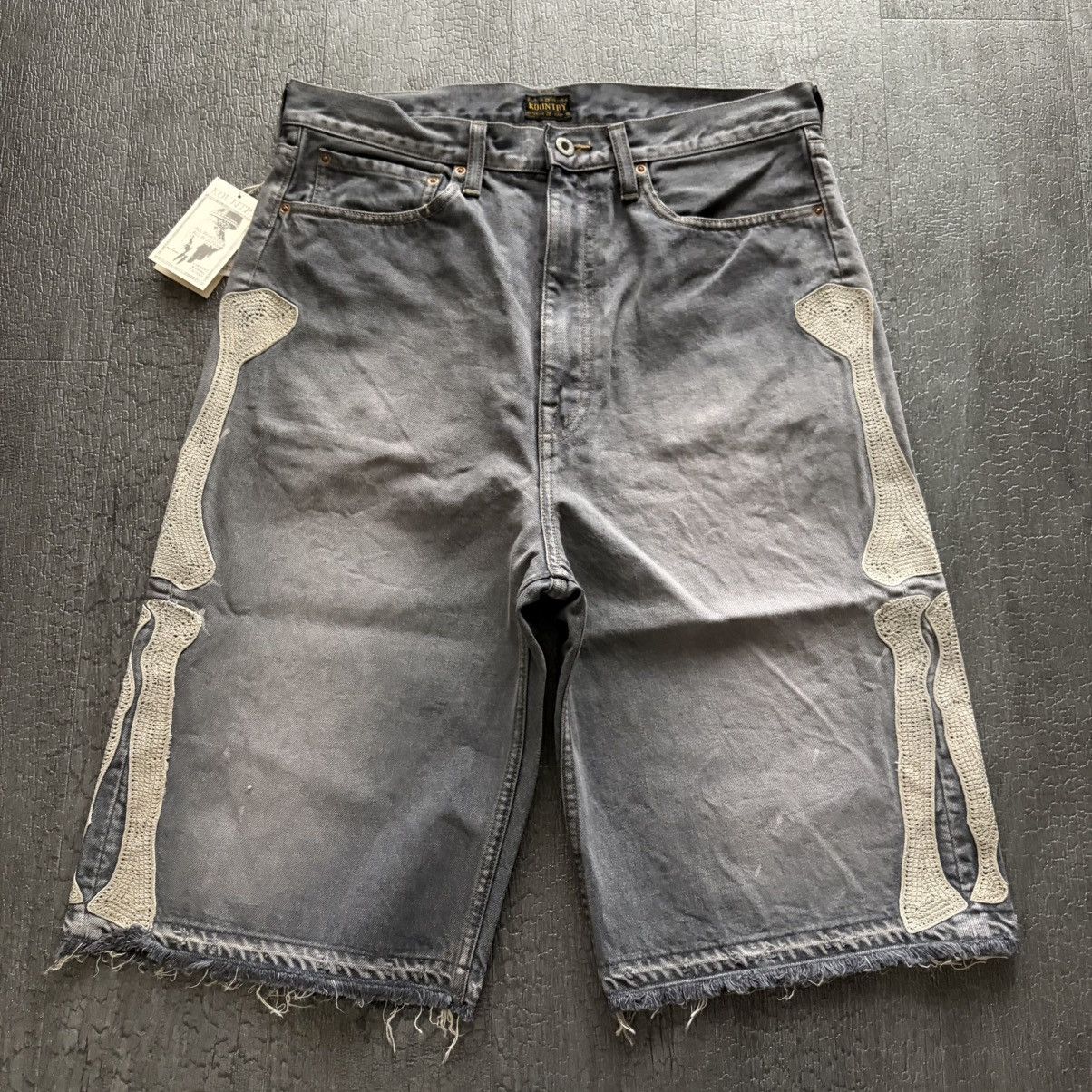 Kapital ✅Kapital bone denim shorts stk 34inch Size US 34 / EU 50 - 1 Thumbnail