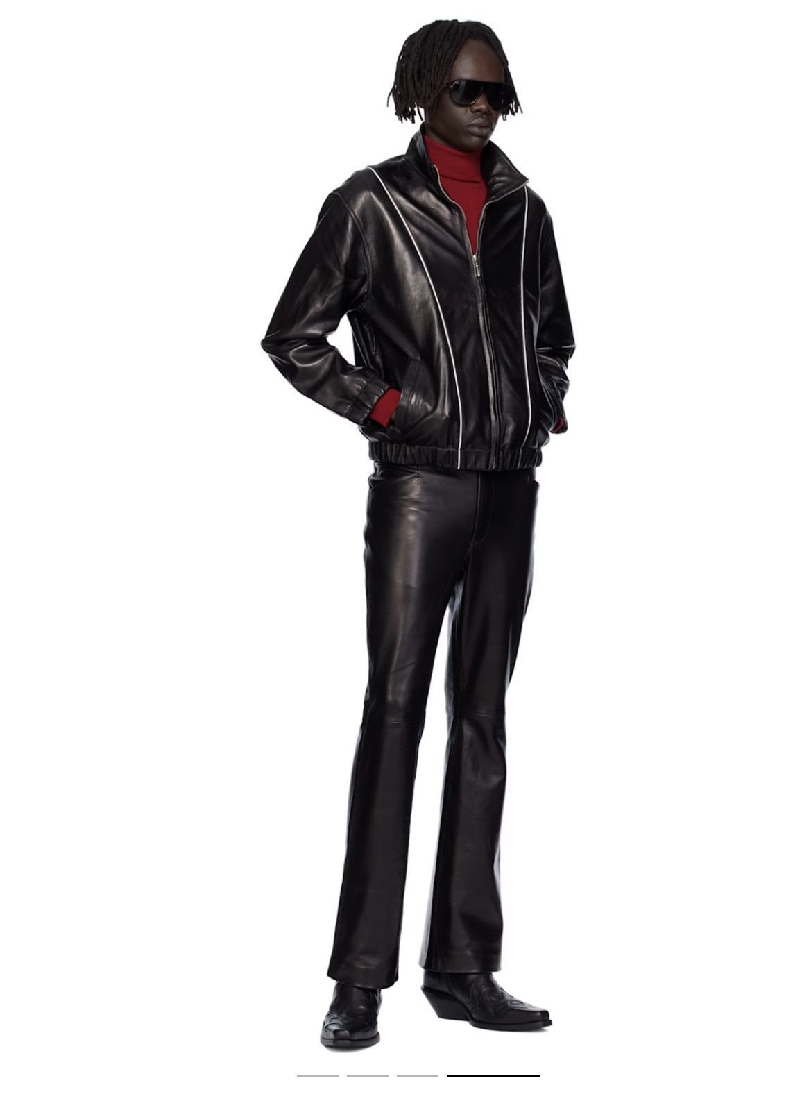 Ernest W. Baker Ernest Baker flared leather trouser Size US 32 / EU 48 - 1 Thumbnail