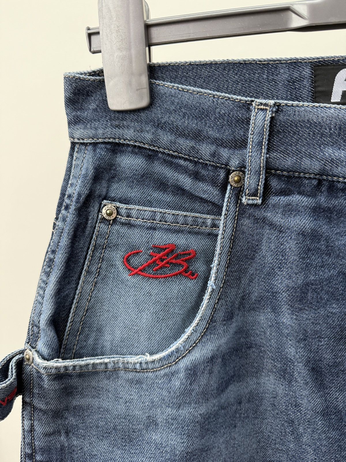 Fubu Vintage FUBU FB Collection Baggy Jeans Blue Y2K Hip Hop Rap Size US 30 / EU 46 - 6 Thumbnail
