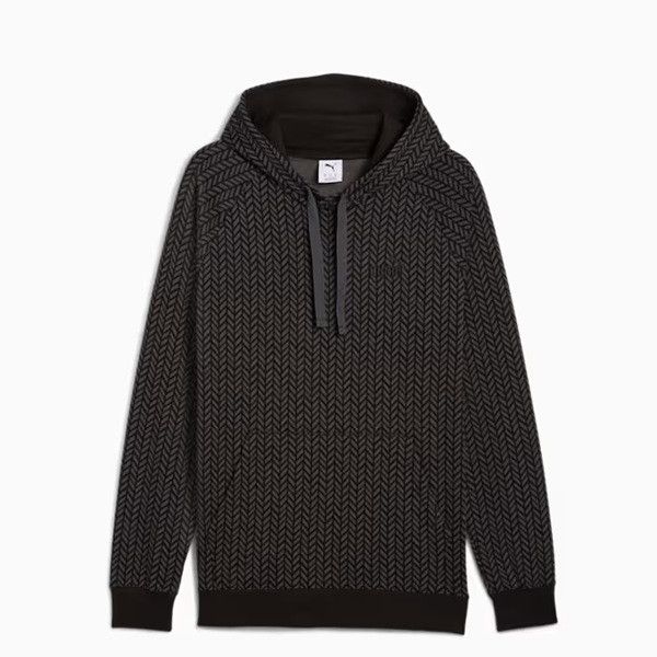 Puma NWT Puma Essentials Herringbone Pullover Hoodie Black XL Size US XL / EU 56 / 4 - 4 Thumbnail