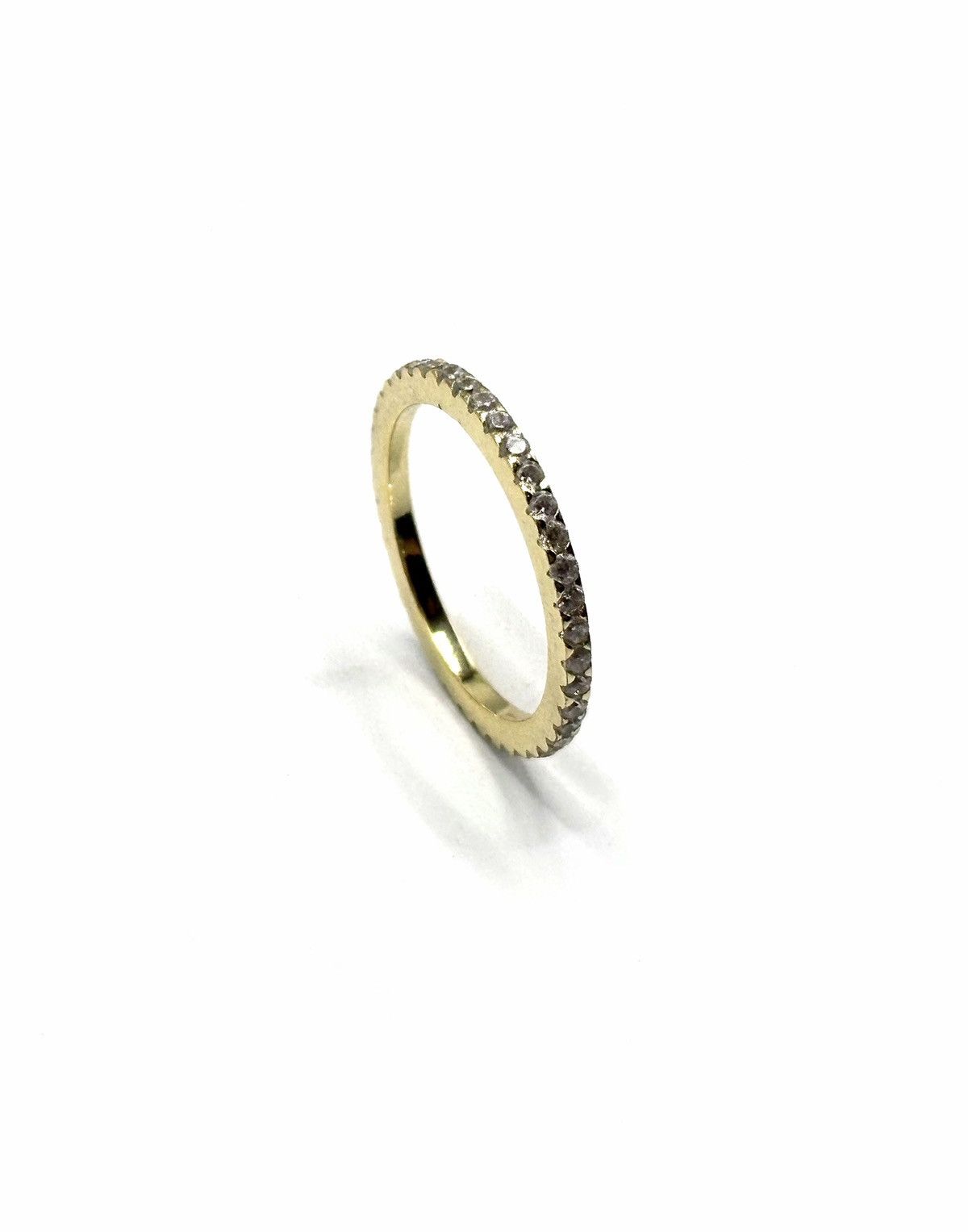 Other Gold-tone .925 Sterling Silver Eternity Band Ring sz 5 Size ONE SIZE - 1 Thumbnail