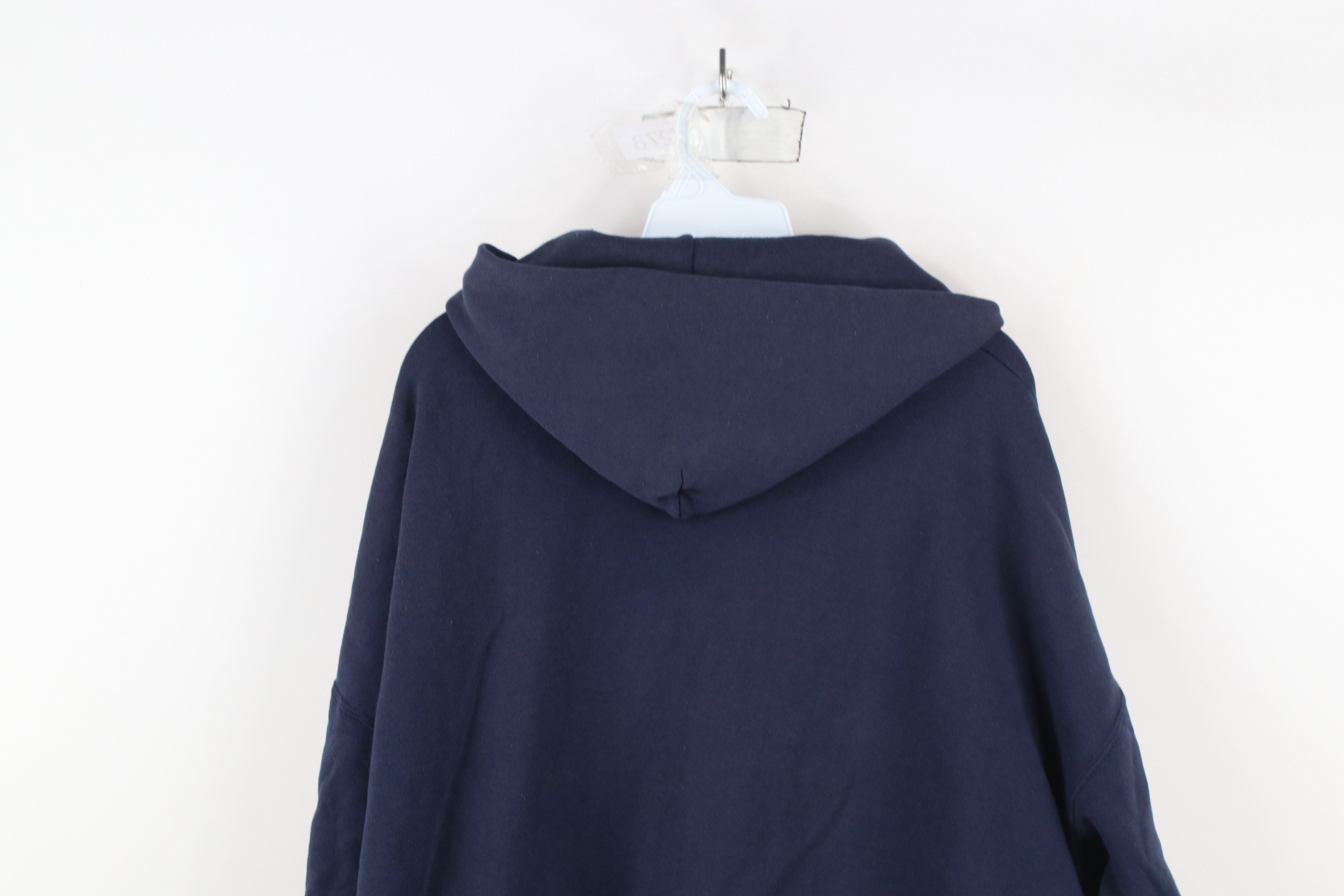 Vintage Vintage 90s Streetwear Blank Full Zip Hoodie Sweatshirt USA Size US XXL / EU 58 / 5 - 14 Thumbnail