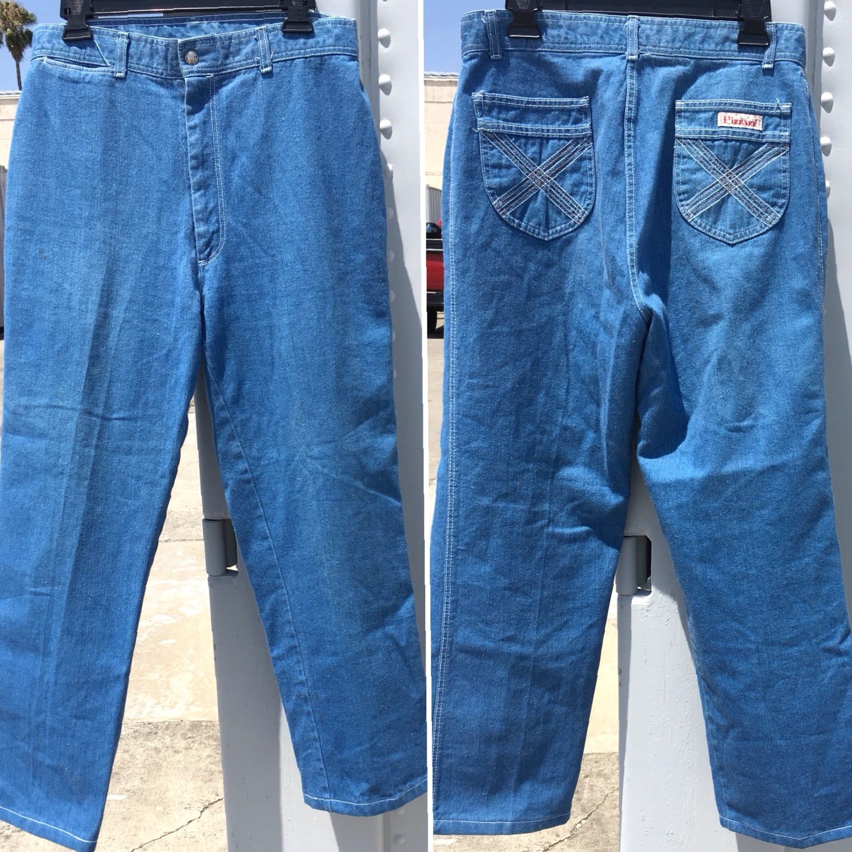 Vintage VINTAGE Pizzazz New York Paris Jeans High Waist 70s 80s 31 Waist Talon 42 Zipper Denim Blue 1980s Mens Size 24" / US 00 / IT 34 - 4 Thumbnail