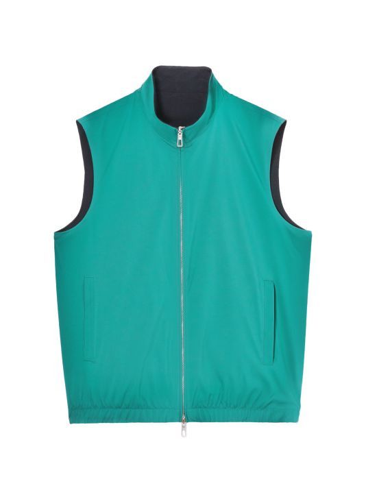 image of O1W1Db11223 Loro Piana Vest Windwish Storm in Green Mint Blue Navy, Men's (Size Medium)