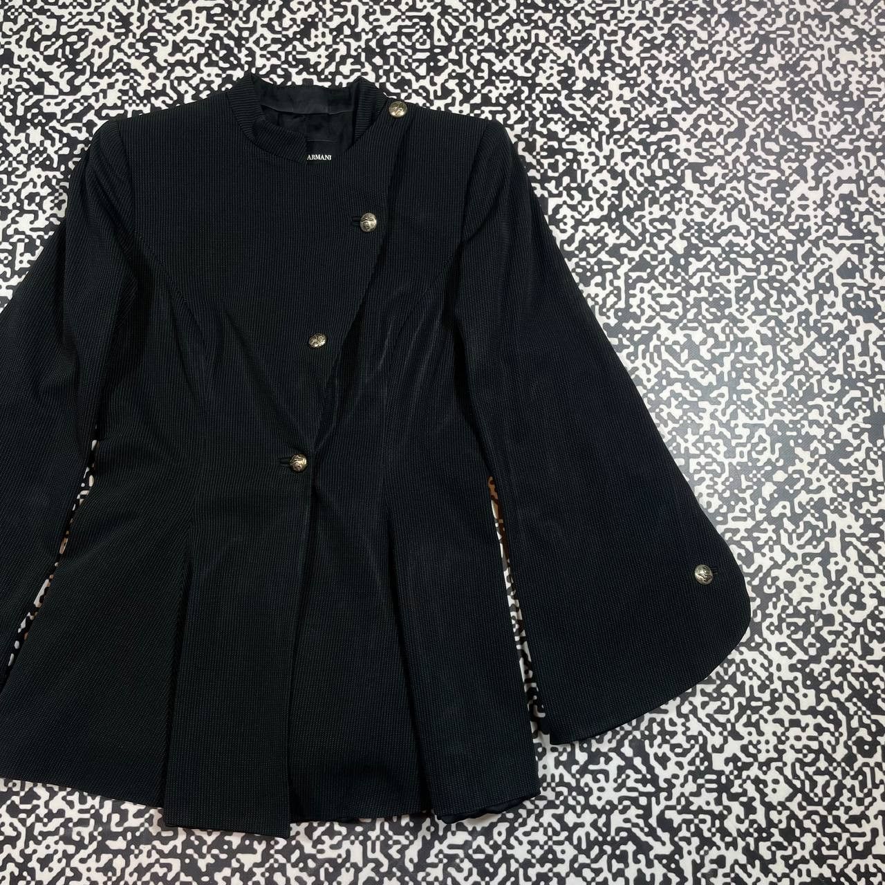 Giorgio Armani Vintage 90s Giorgio Armani Luxury Flared Napoleon Blazer Size M / US 6-8 / IT 42-44 - 7 Thumbnail