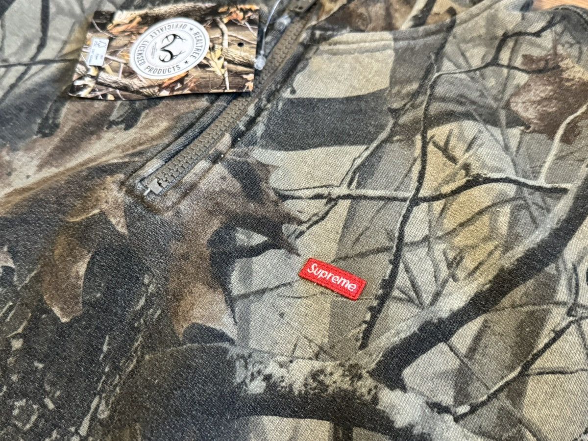 Supreme Small Box Half Zip Pullover - Hardwoods Camo SMALL