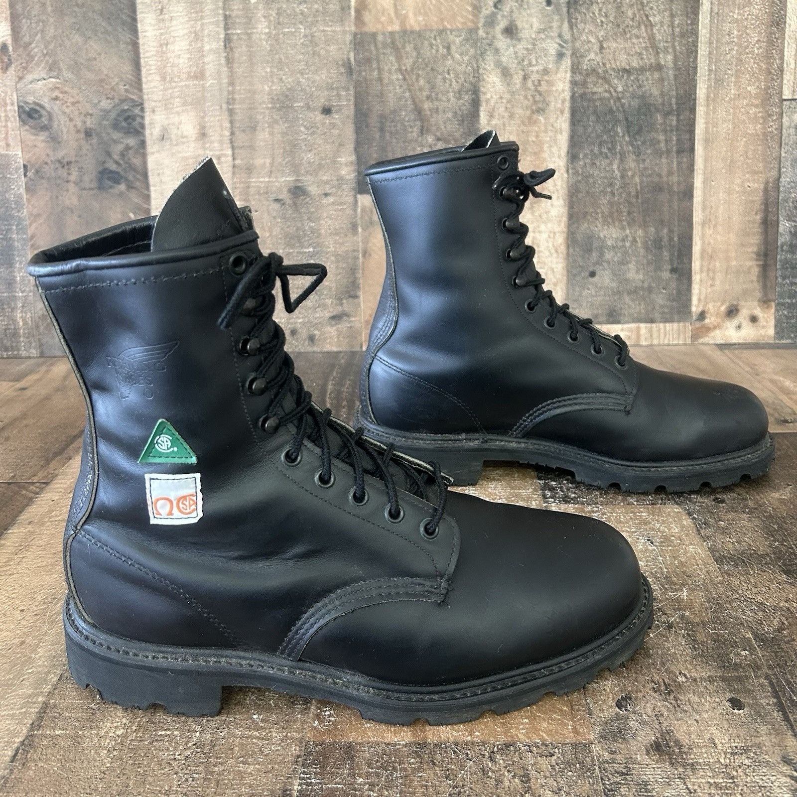 Red Wing Steel Toe Leather Lace Up Work Boots Mens 9.5 EE Men main image 2