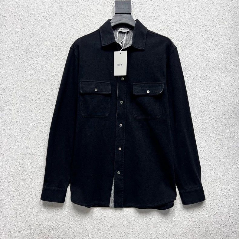Dior Dior Cotton inner full-print long-sleeved pocket shirt Size US S / EU 44-46 / 1 - 1 Thumbnail